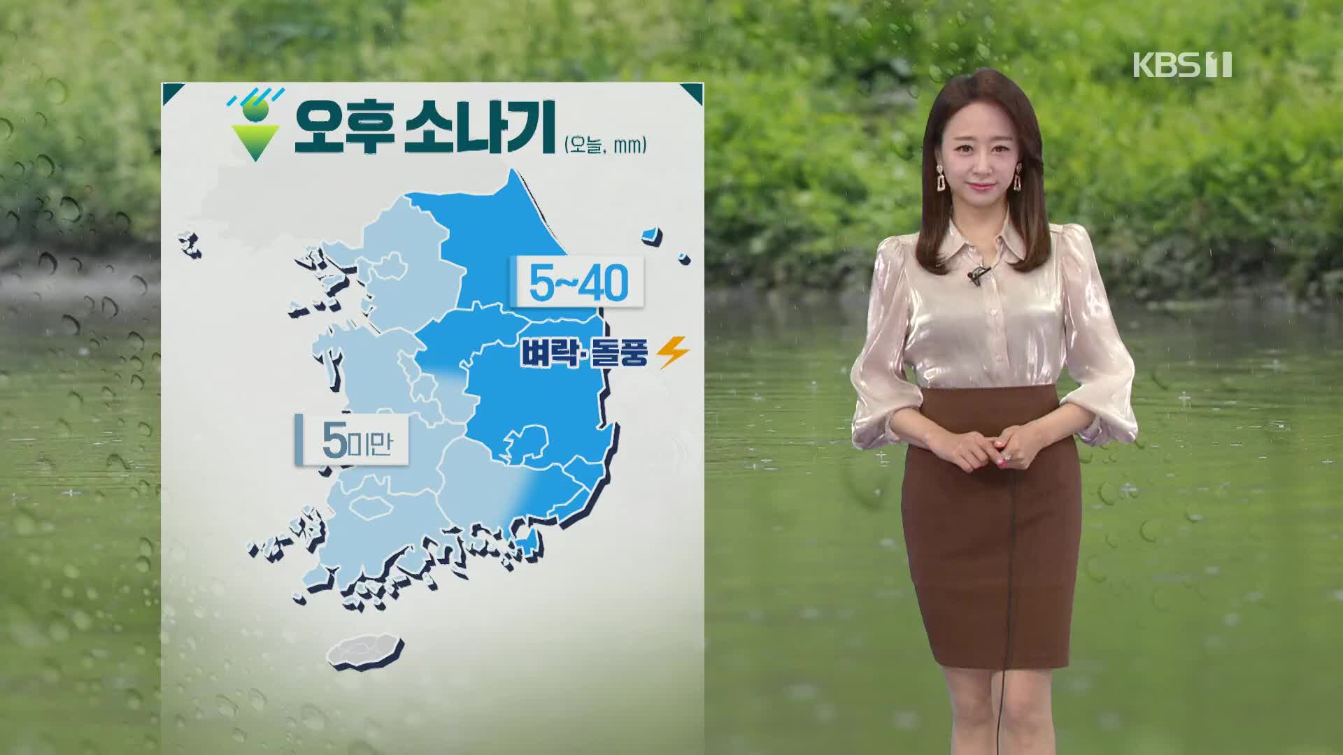 [오후날씨 꿀팁] 강한 소나기!…서해안, 해일 주의하세요