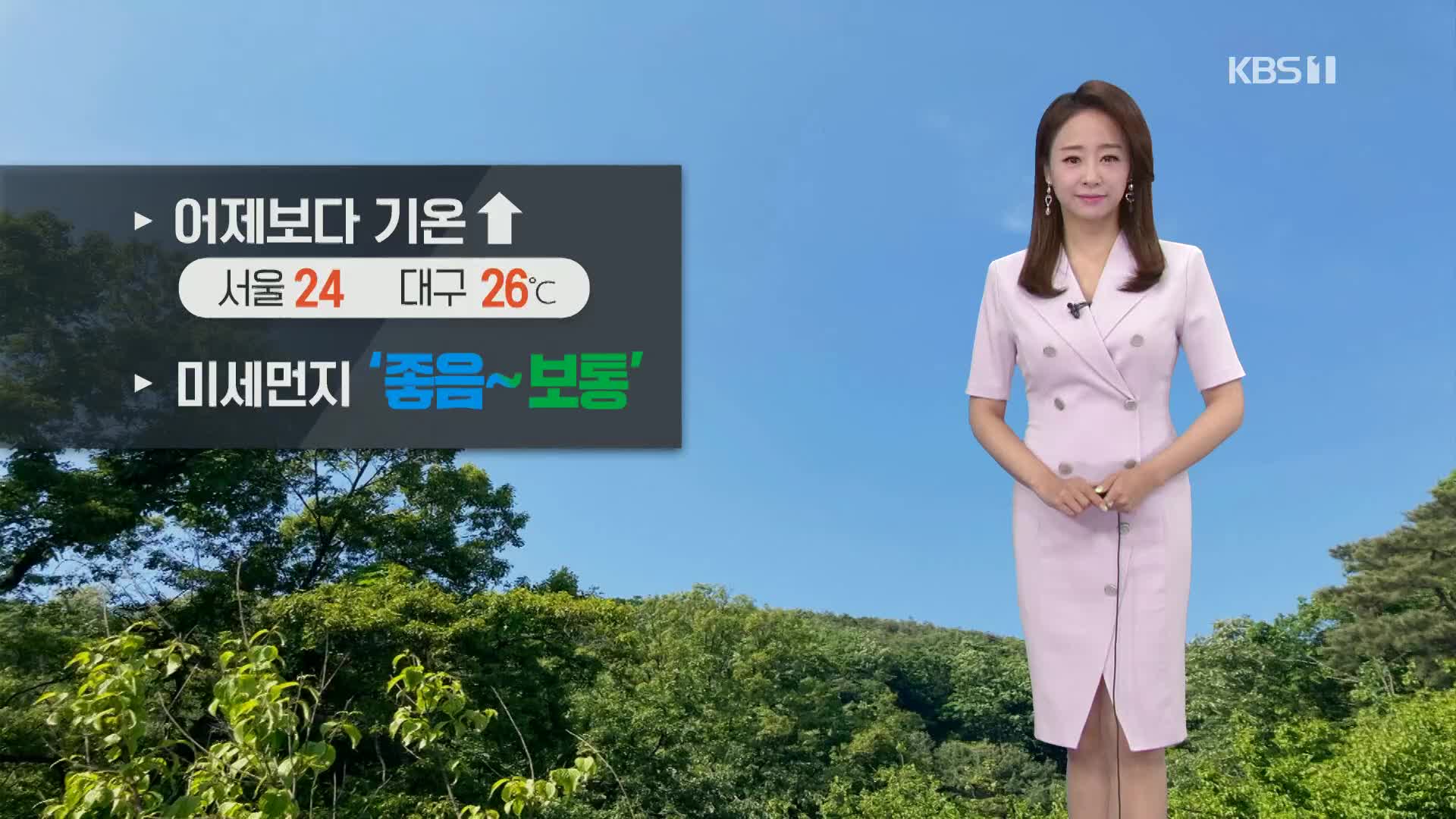[오후날씨 꿀팁] 대기질 좋아요!…밤부터 내일 낮까지 비