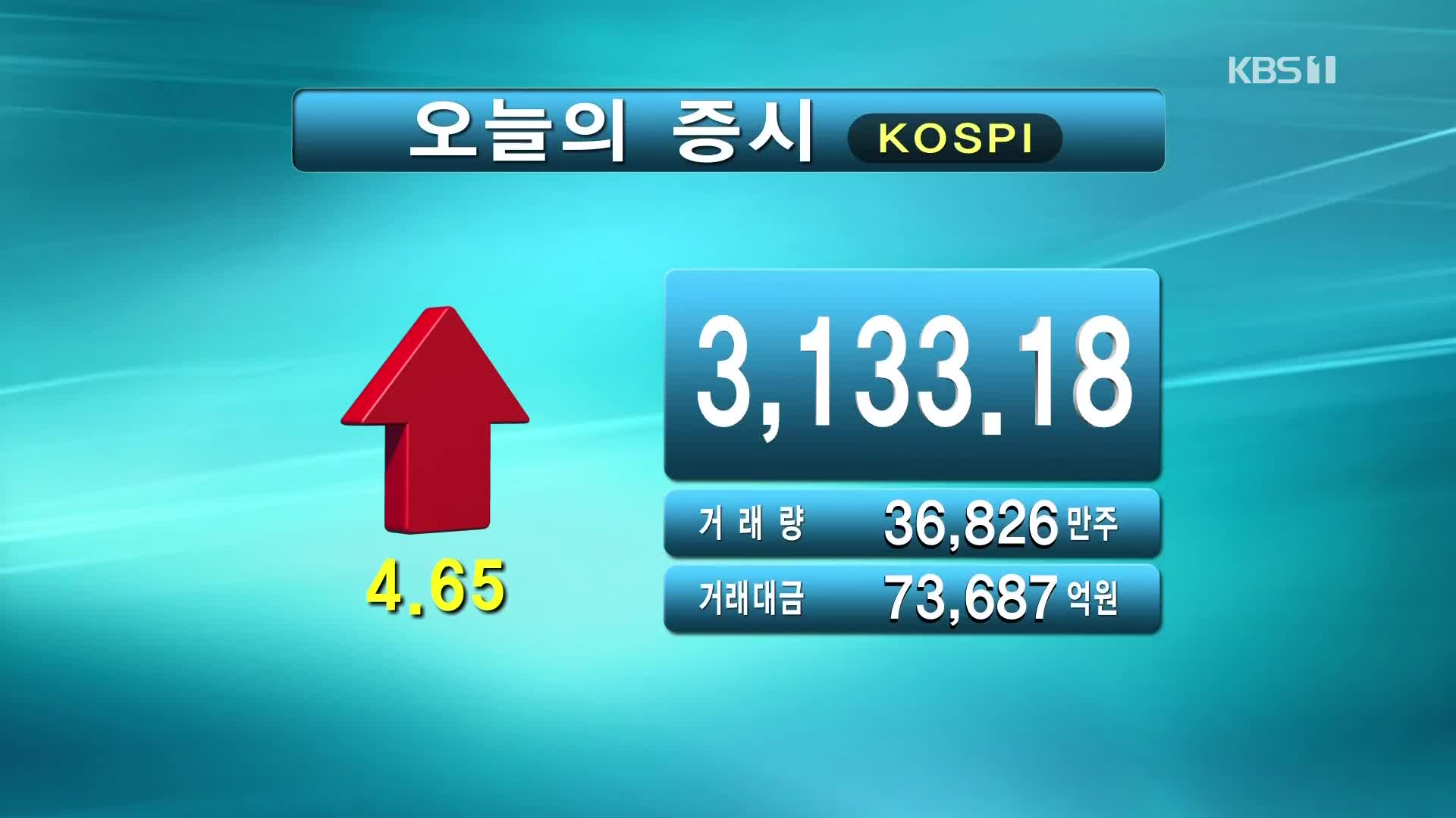 코스피 3,133.18 코스닥 1,024.56