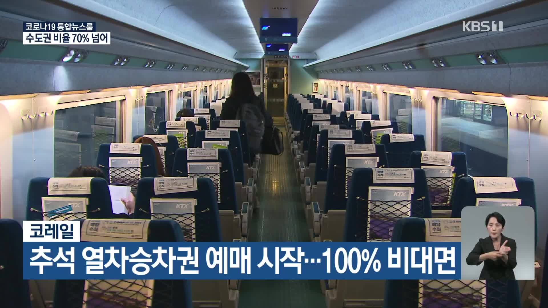 코레일, 추석 열차승차권 예매 시작…100% 비대면