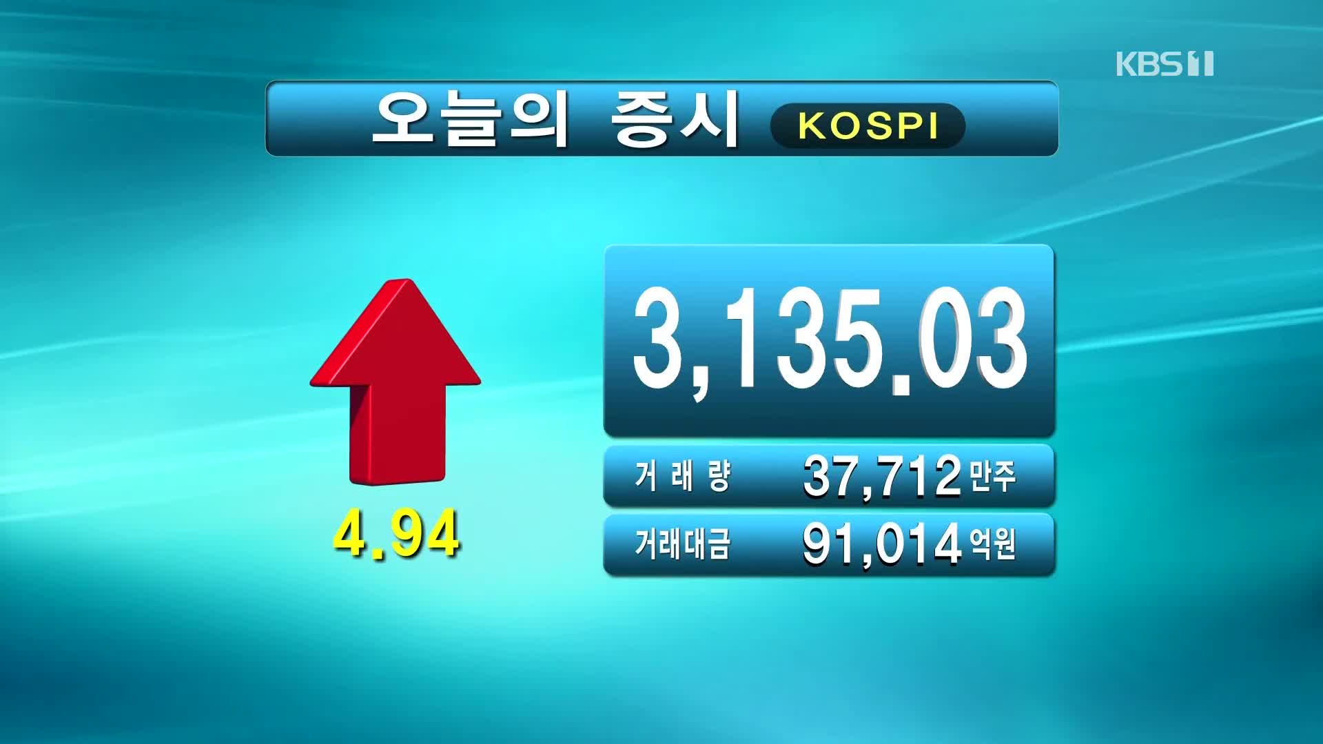 코스피 3,135.03 코스닥 1,041.49