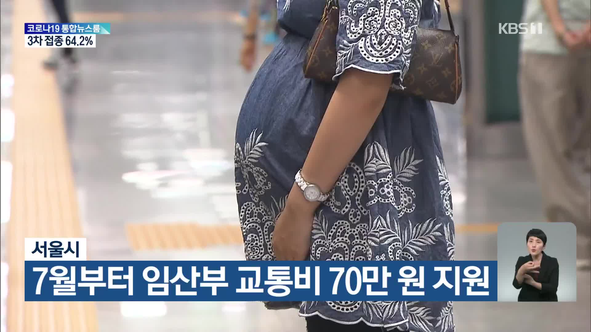 서울시, 7월부터 임산부 교통비 70만 원 지원