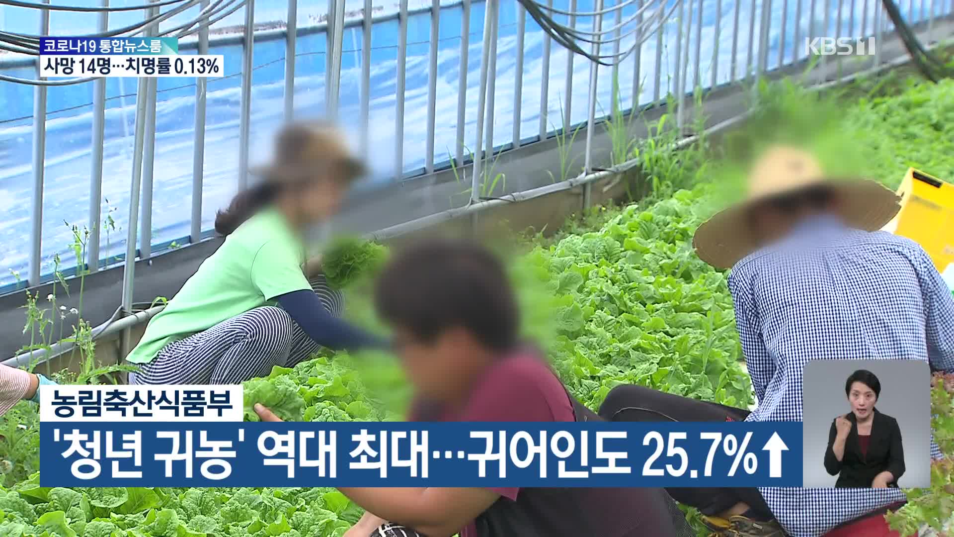 농림축산식품부, ‘청년 귀농’ 역대 최대…귀어인도 25.7%↑
