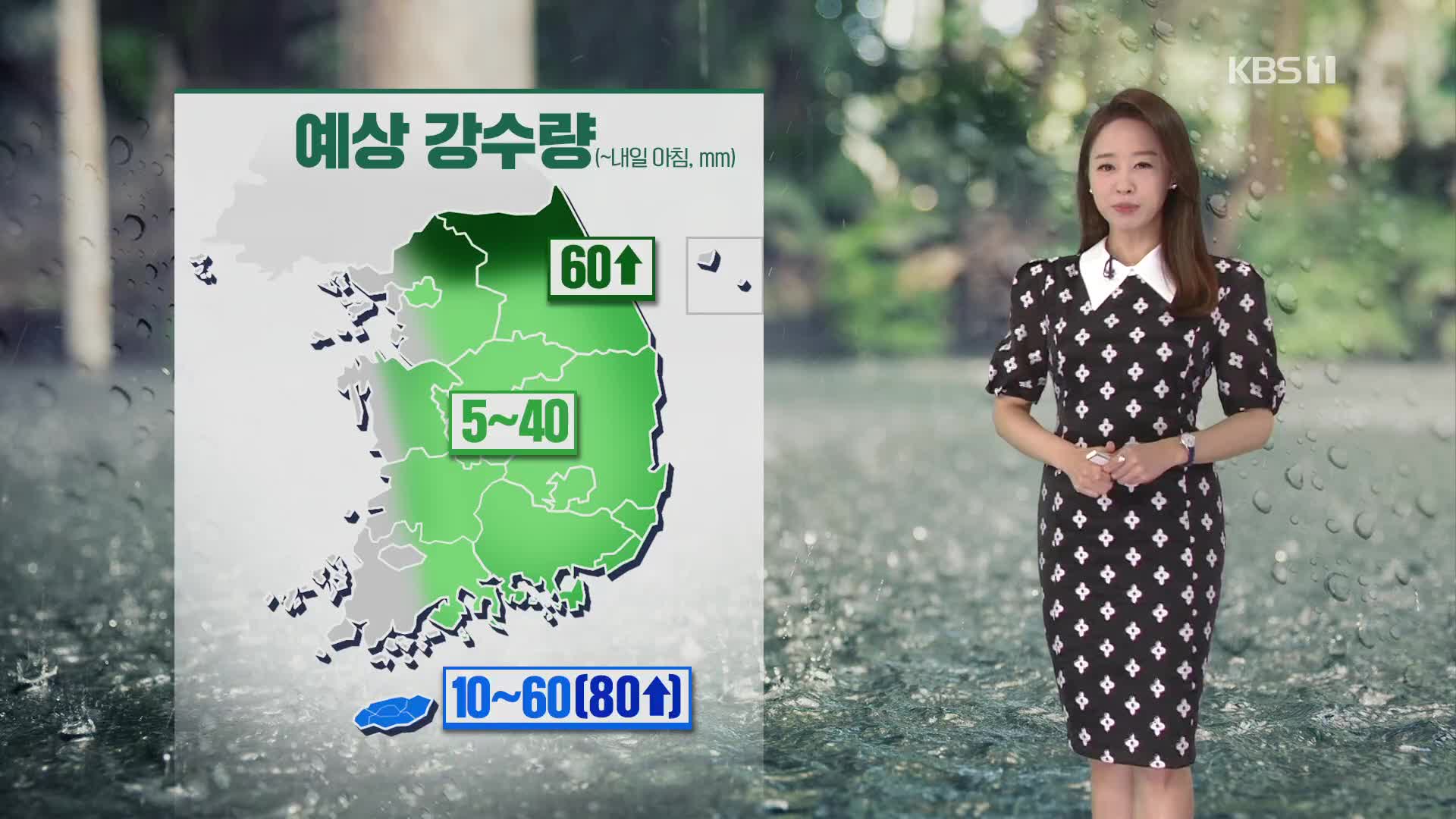 [오후날씨 꿀팁] 곳곳 강한 소나기…해안가·너울 주의!