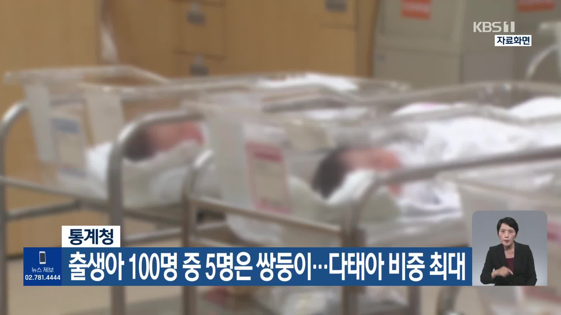 통계청, 출생아 100명 중 5명은 쌍둥이…다태아 비중 최대