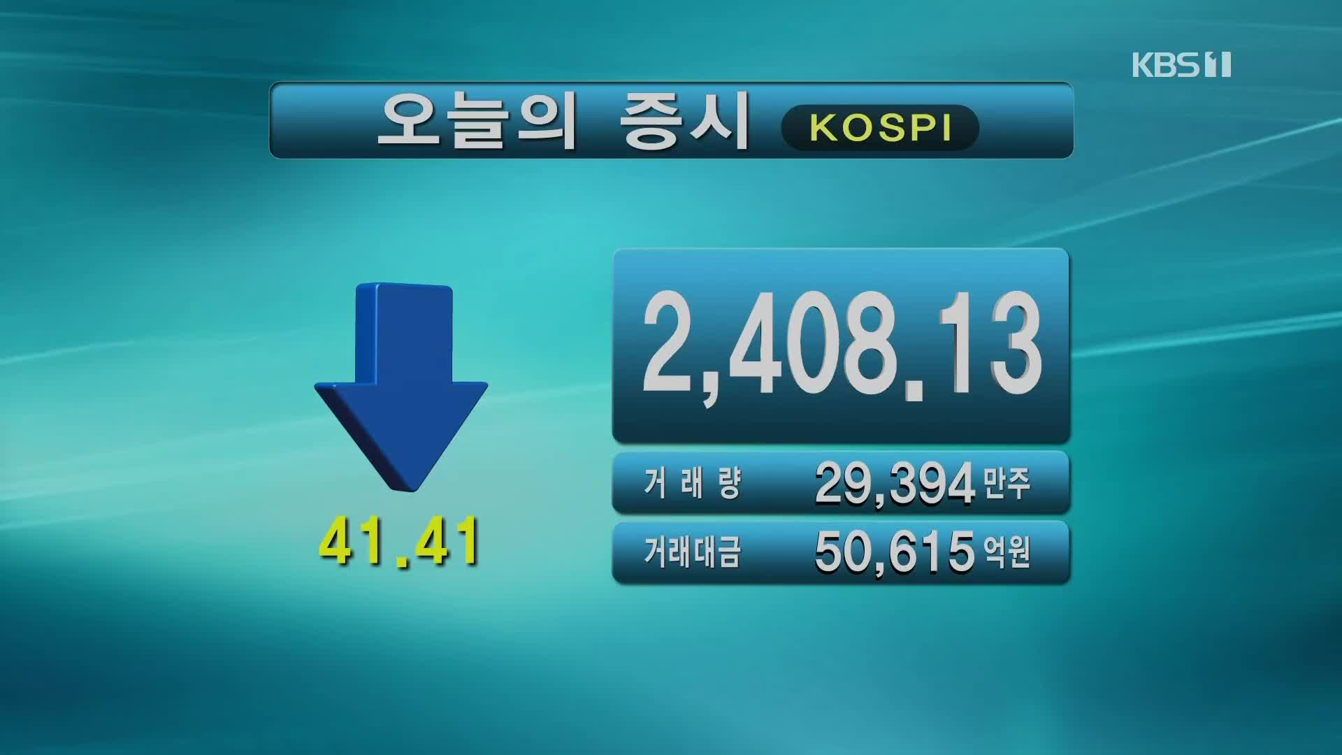 코스피 2,408.13 코스닥 781.75