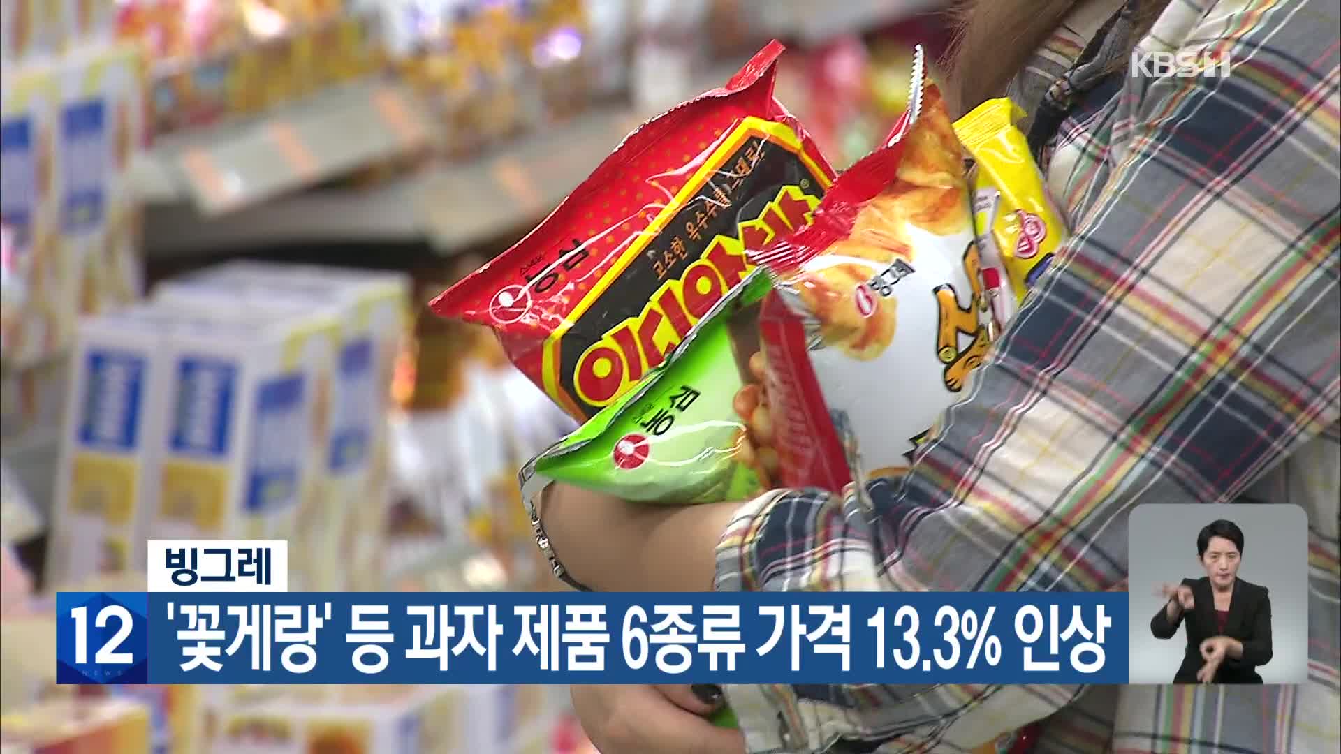 빙그레, ‘꽃게랑’ 등 과자 제품 6종류 가격 13.3% 인상