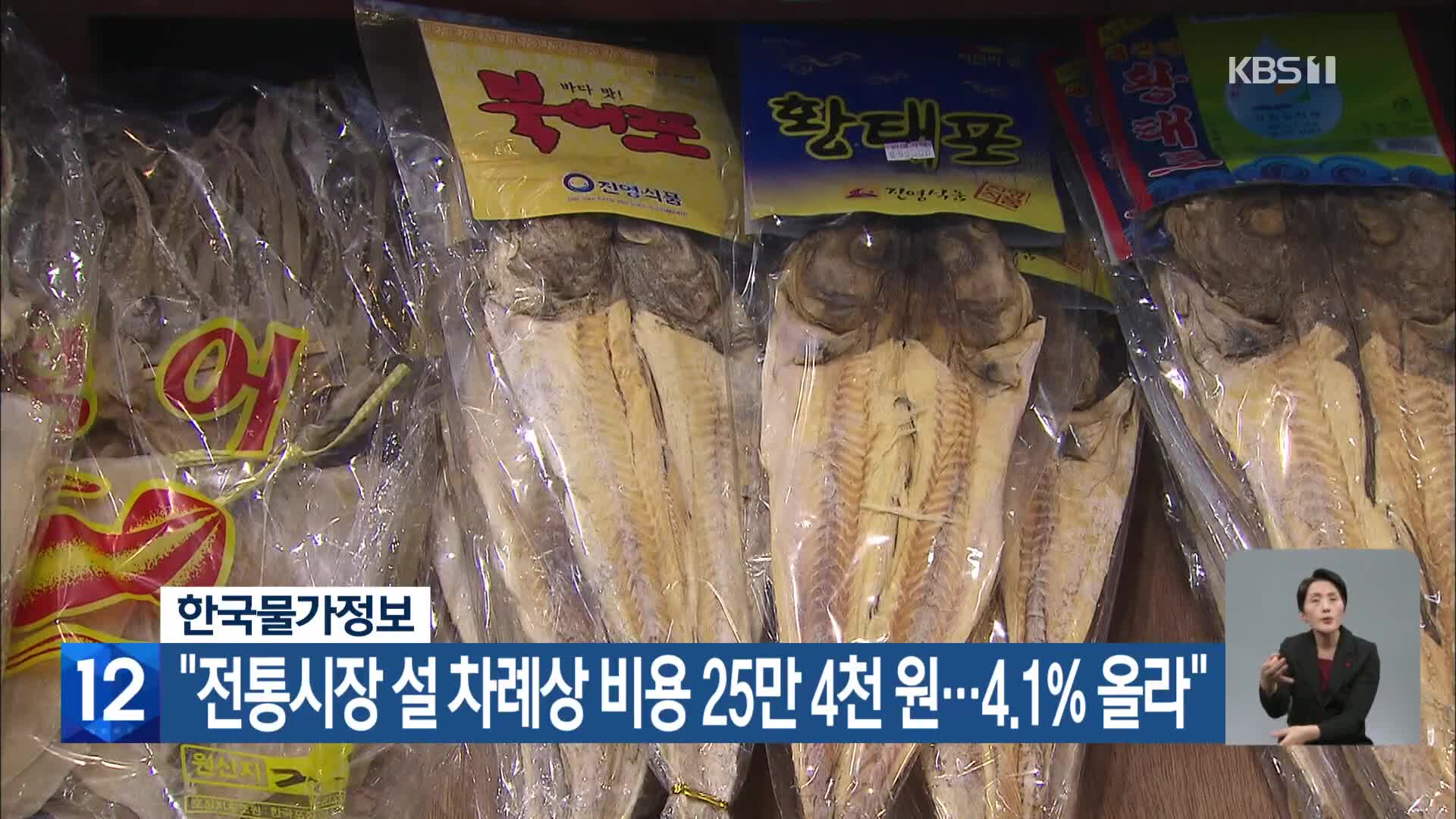 한국물가정보 “전통시장 설 차례상 비용 25만 4천 원…4.1% 올라”