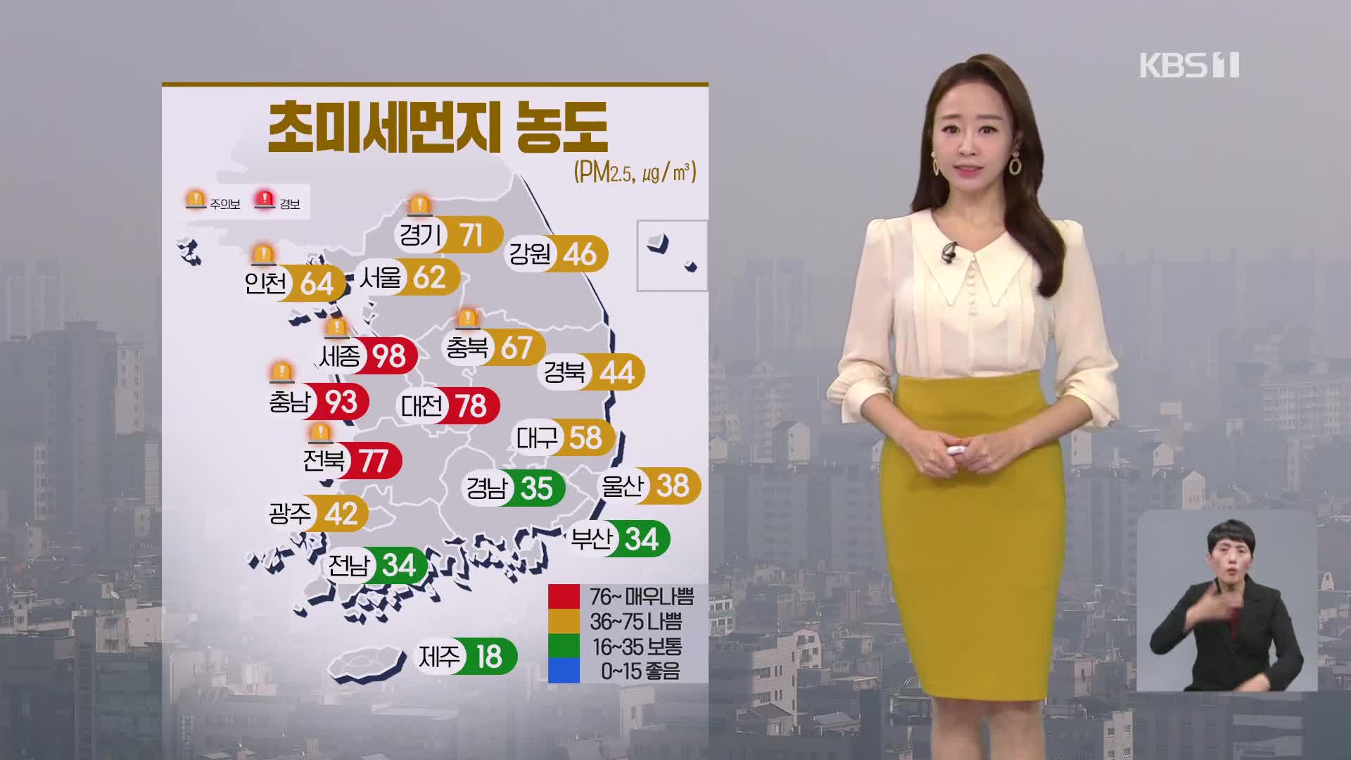 [오후날씨 꿀팁] 고농도 미세먼지 이어져