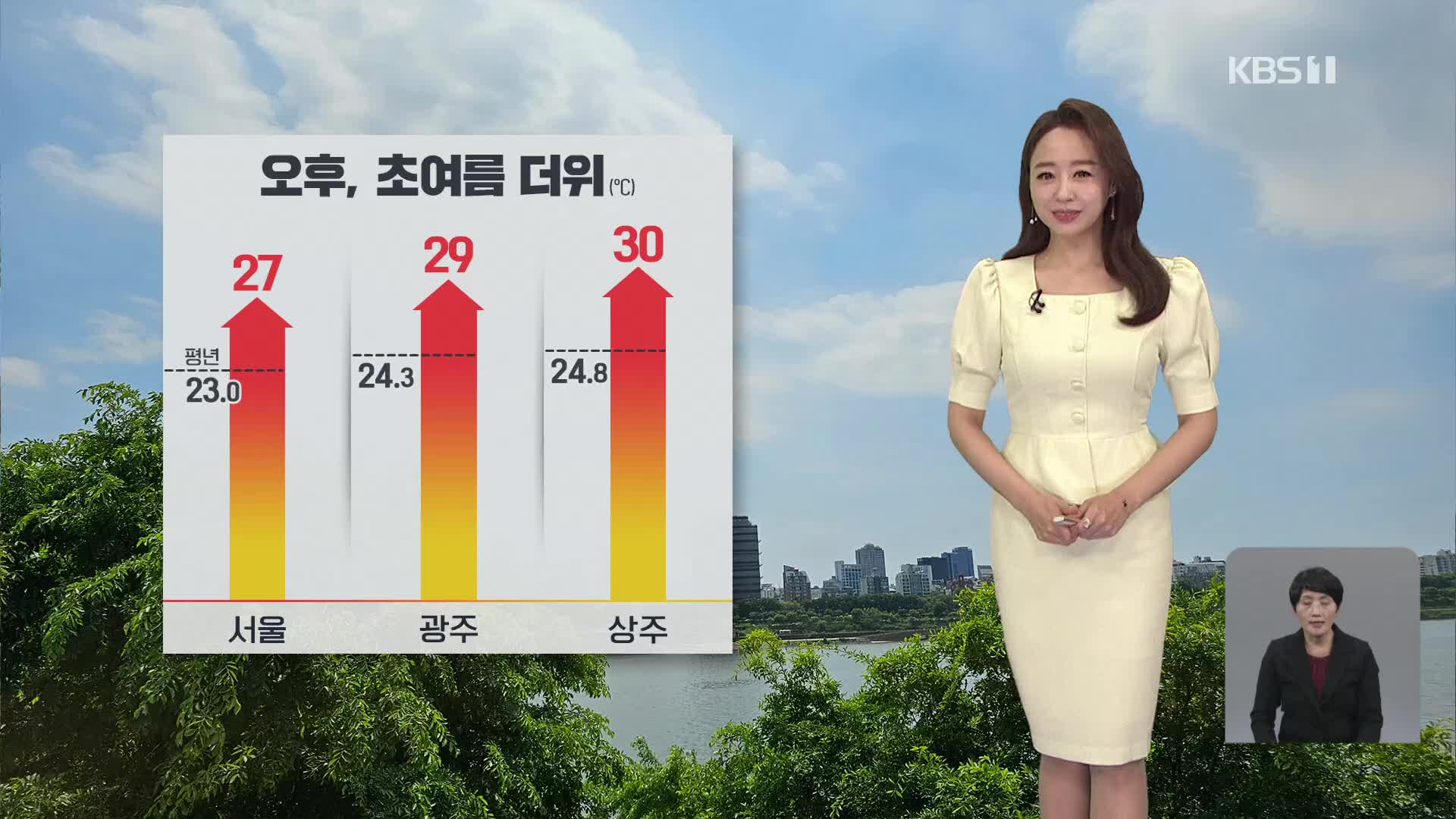 [오후날씨 꿀팁] 때 이른 더위…서울 27도