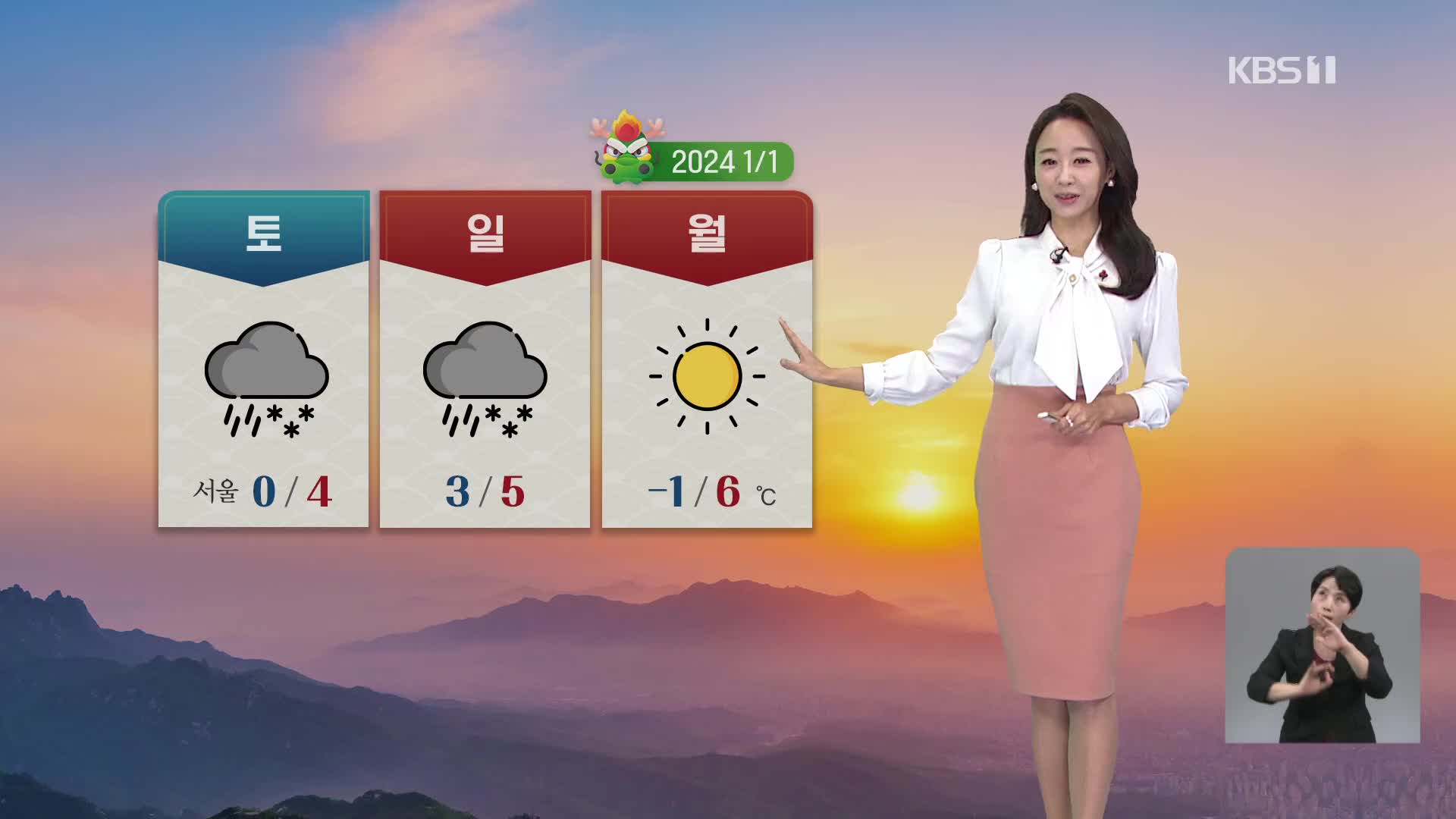 [오후날씨 꿀팁] 초미세먼지 농도↑…내일 전국에 비나 눈