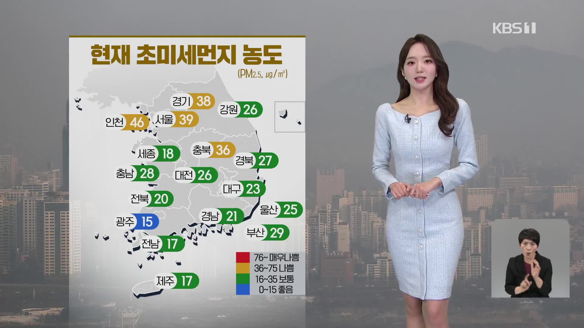 [오후날씨 꿀팁] 추위 대신 초미세먼지 ‘나쁨’…동해안 대기 건조