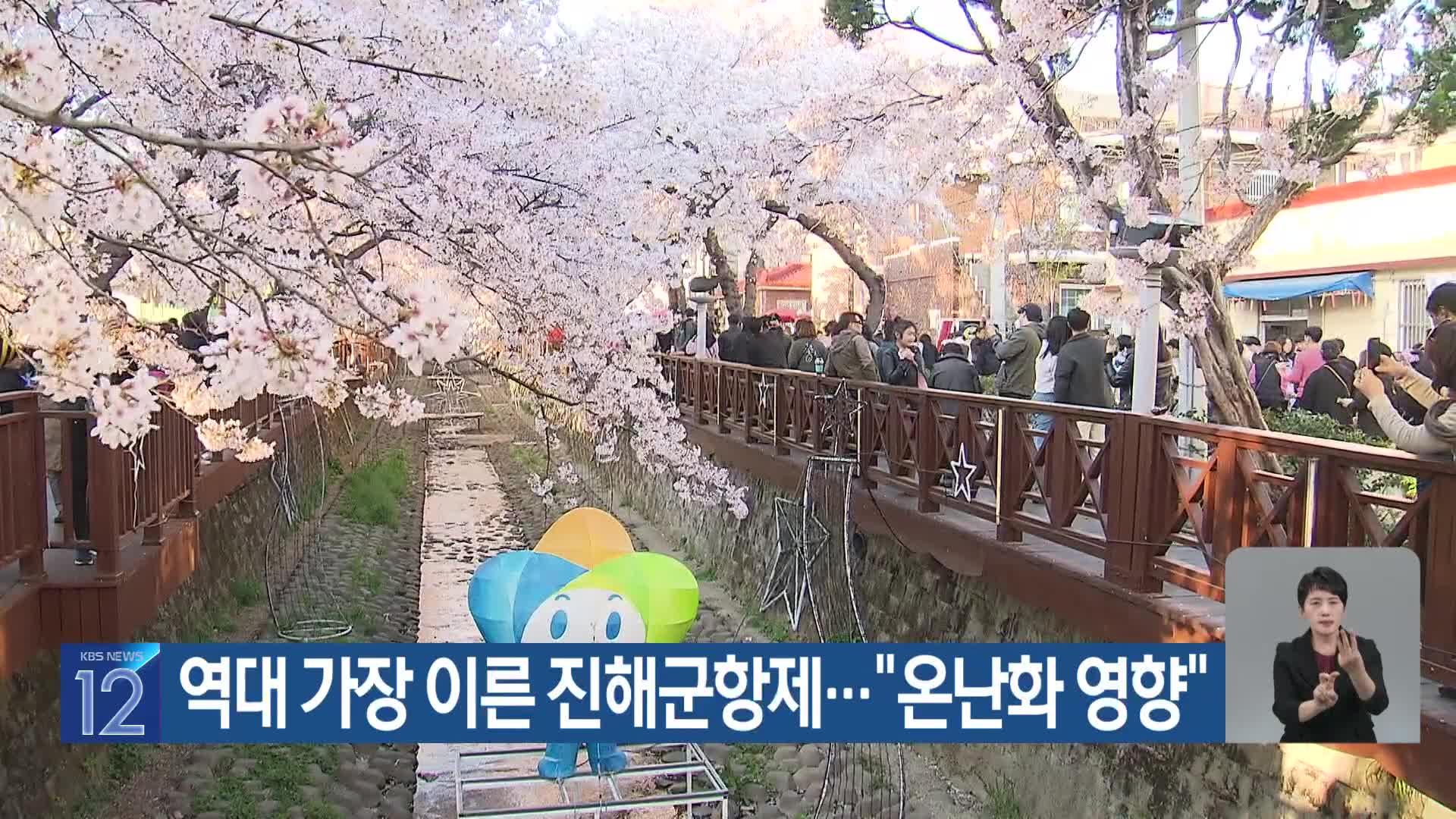 [기후는 말한다] 역대 가장 이른 진해군항제…“온난화 영향”