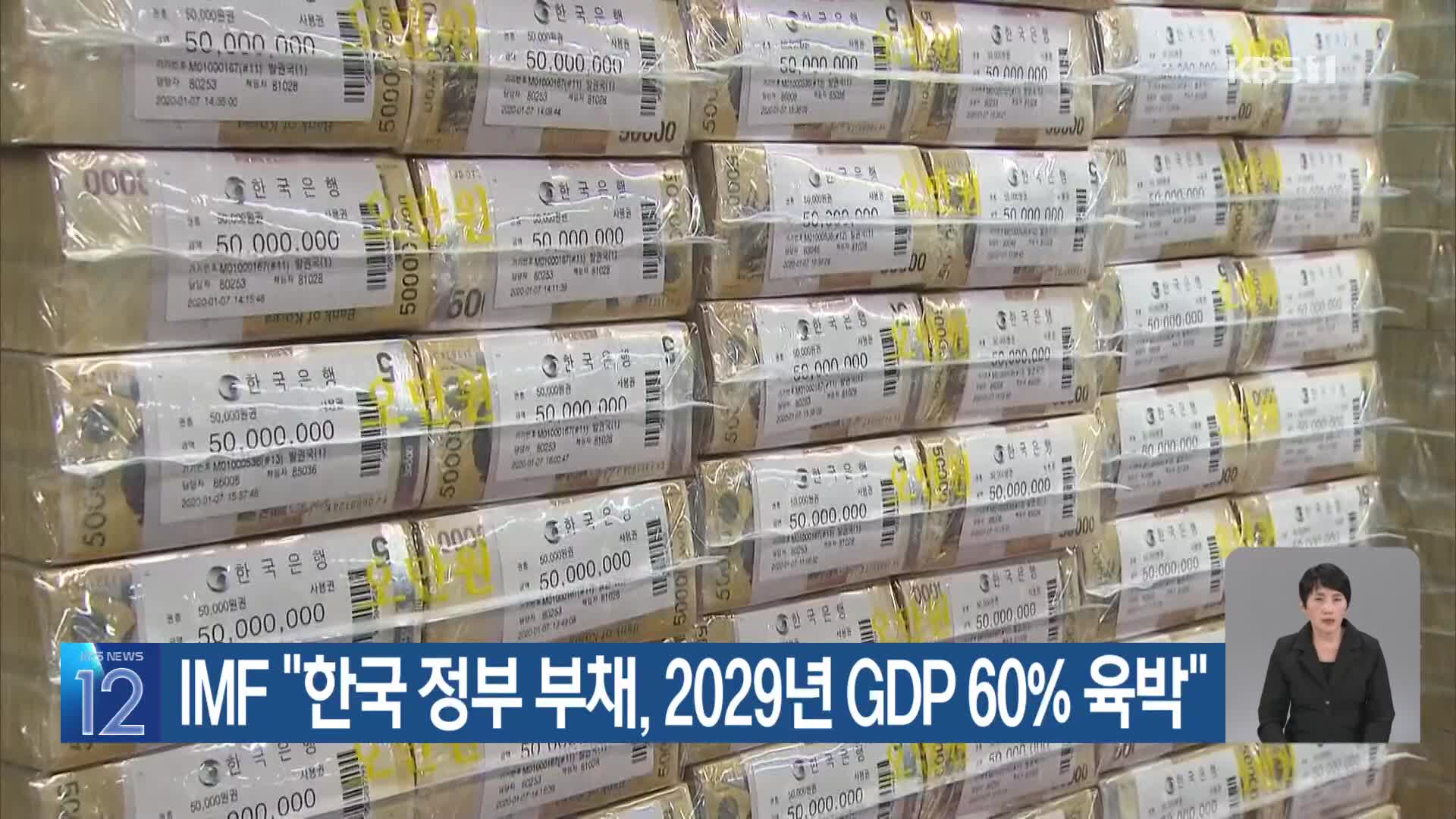 IMF “한국 정부 부채, 2029년 GDP 60% 육박”