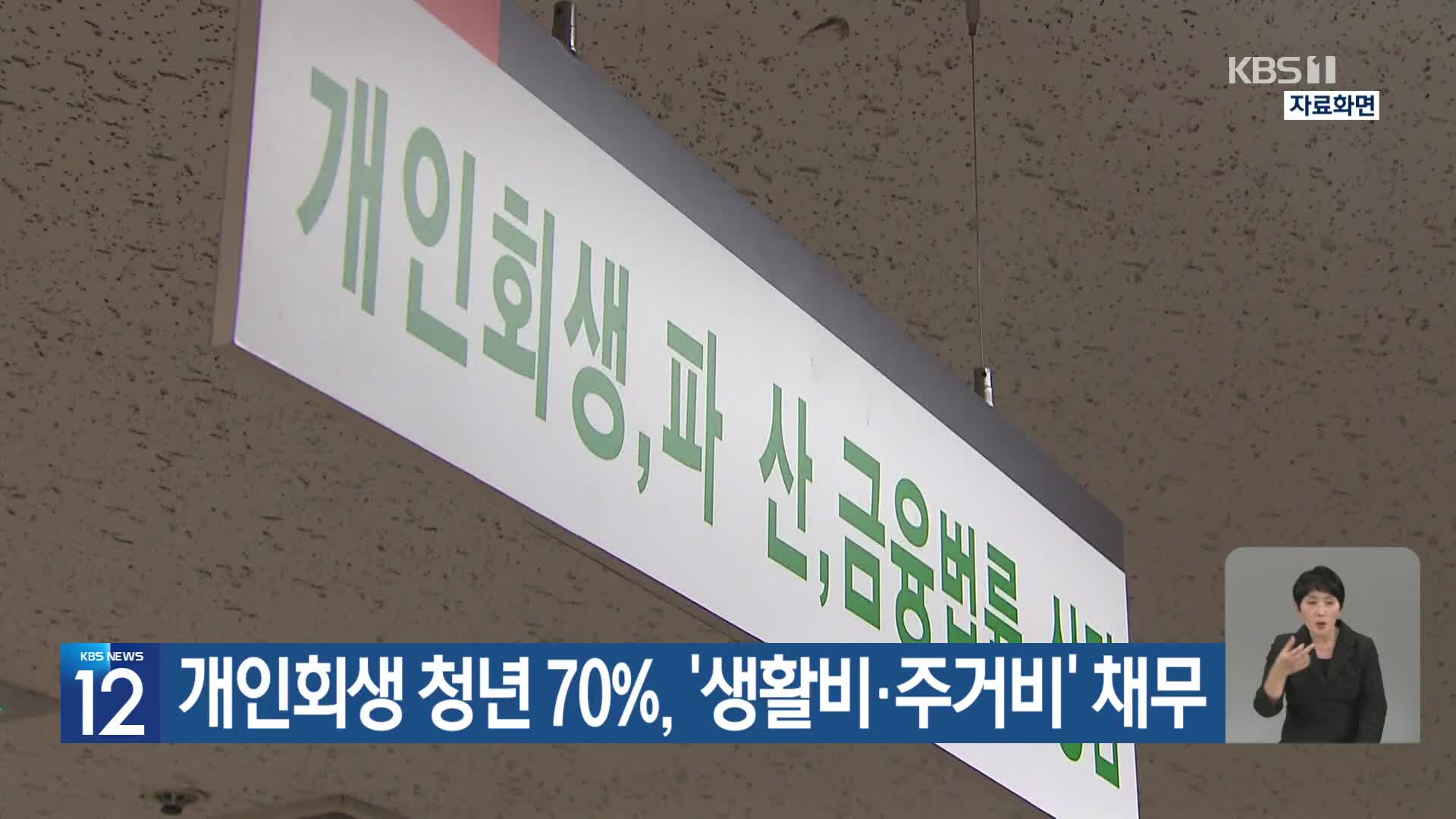 개인회생 청년 70%, ‘생활비·주거비’ 채무