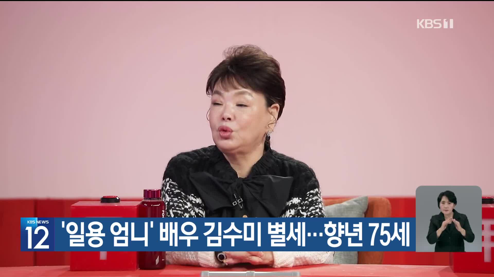 ‘일용 엄니’ 배우 김수미 별세…향년 75세