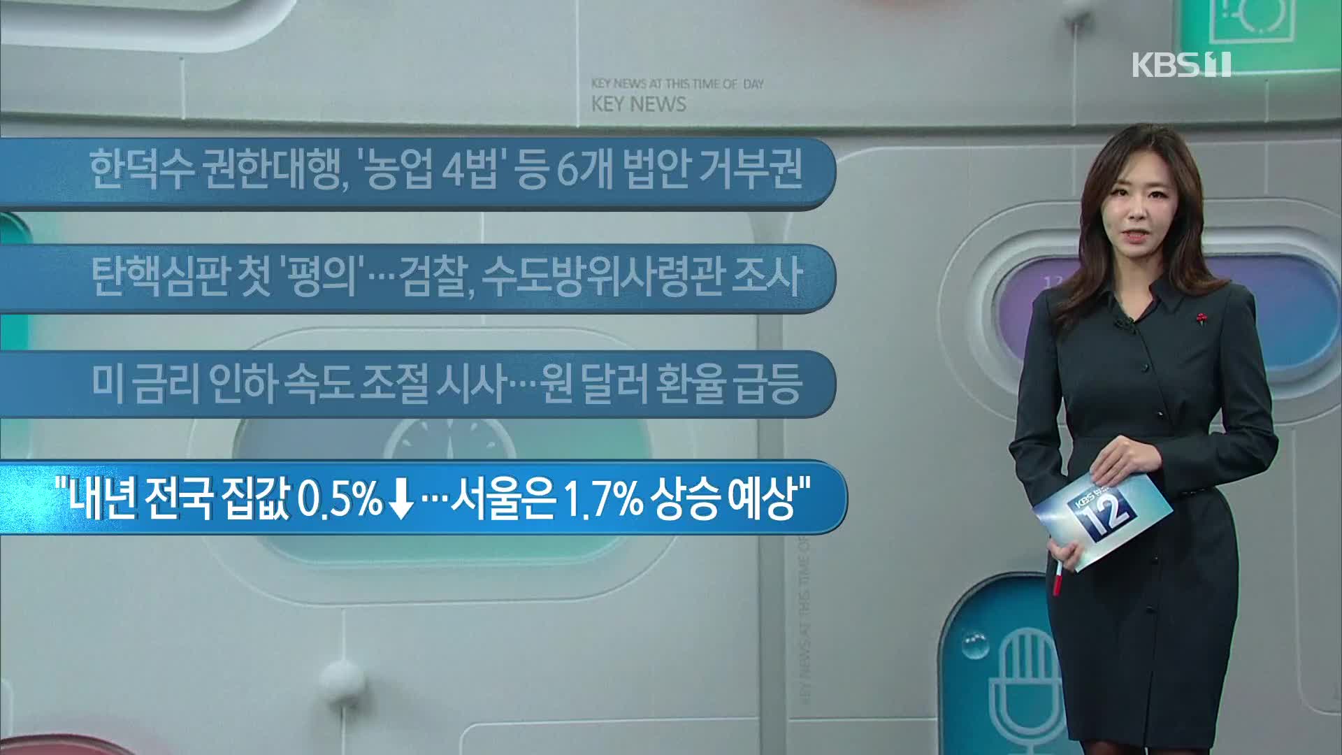 [이 시각 주요뉴스] 한덕수 권한대행, ‘농업 4법’ 등 6개 법안 거부권 외