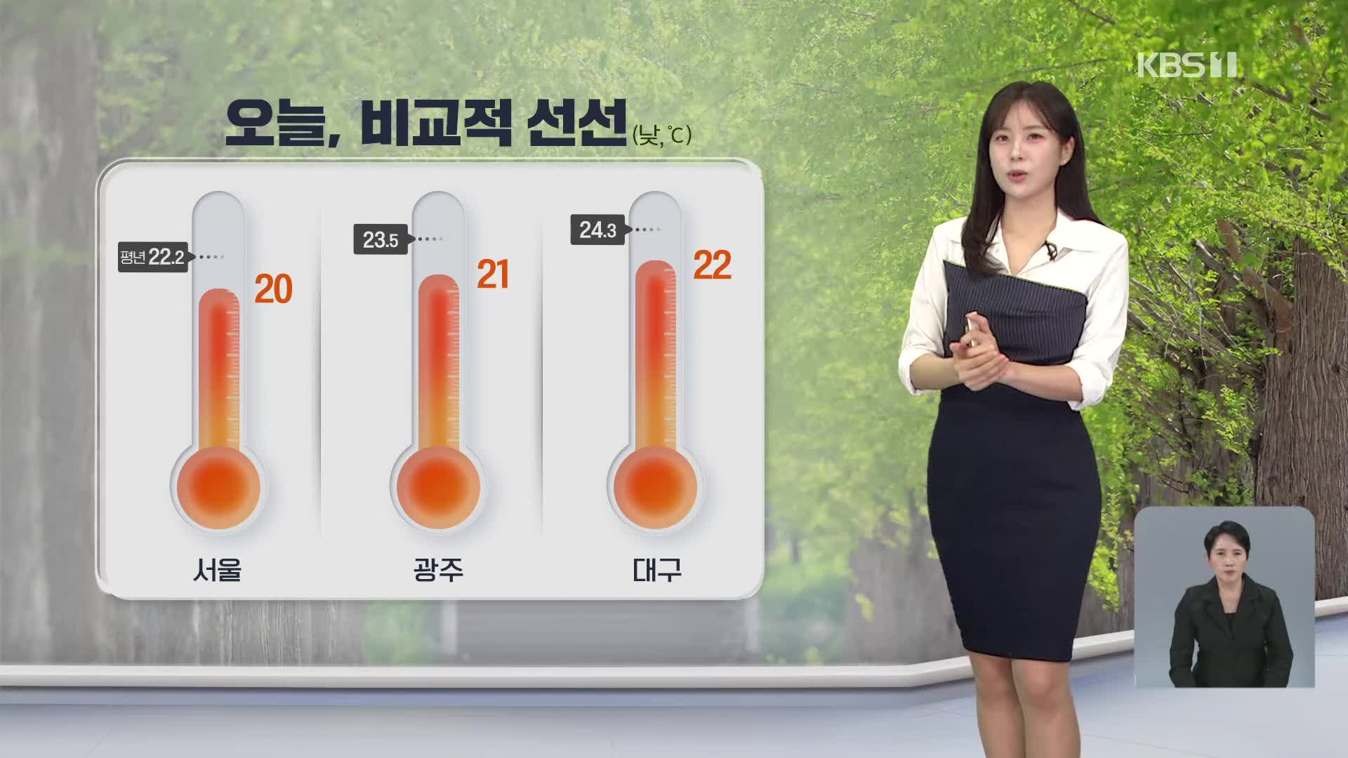 [오후날씨 꿀팁] 한낮에 선선해요…내일 전국 비
