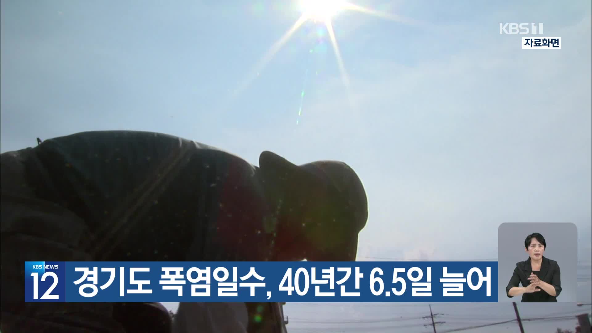 [기후는 말한다] 경기도 폭염일수, 40년간 6.5일 늘어