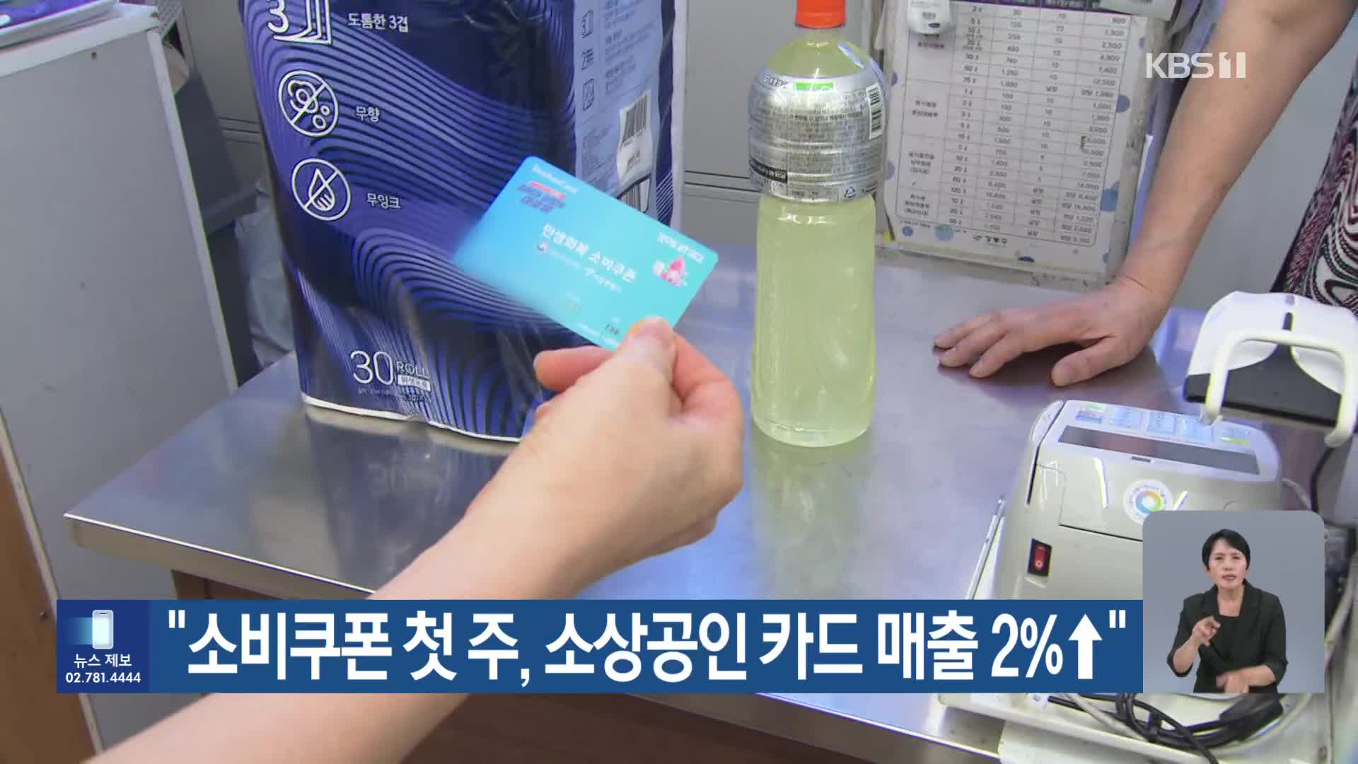 “소비쿠폰 첫 주, 소상공인 카드 매출 2%↑”