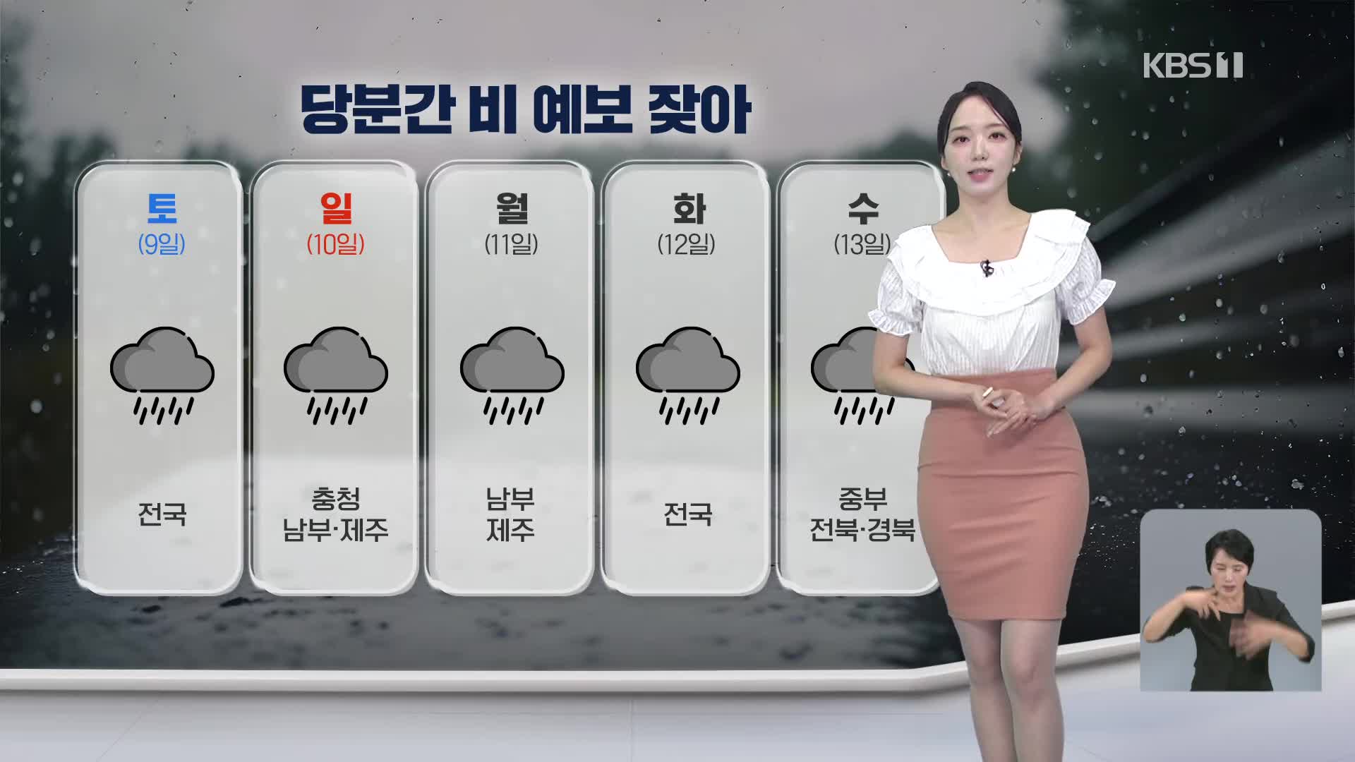 [오후날씨 꿀팁] 낮더위 계속…주말, 남부 많은 비