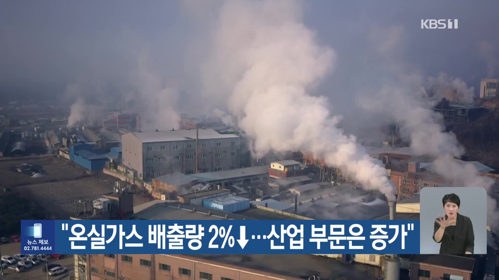 [기후는 말한다] “온실가스 배출량 2%↓…산업 부문은 증가”