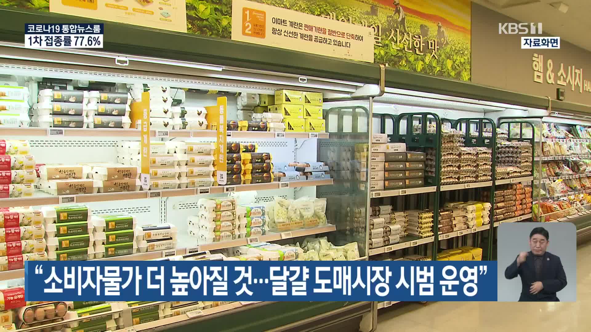 “소비자물가 더 높아질 것…달걀 도매시장 시범 운영”