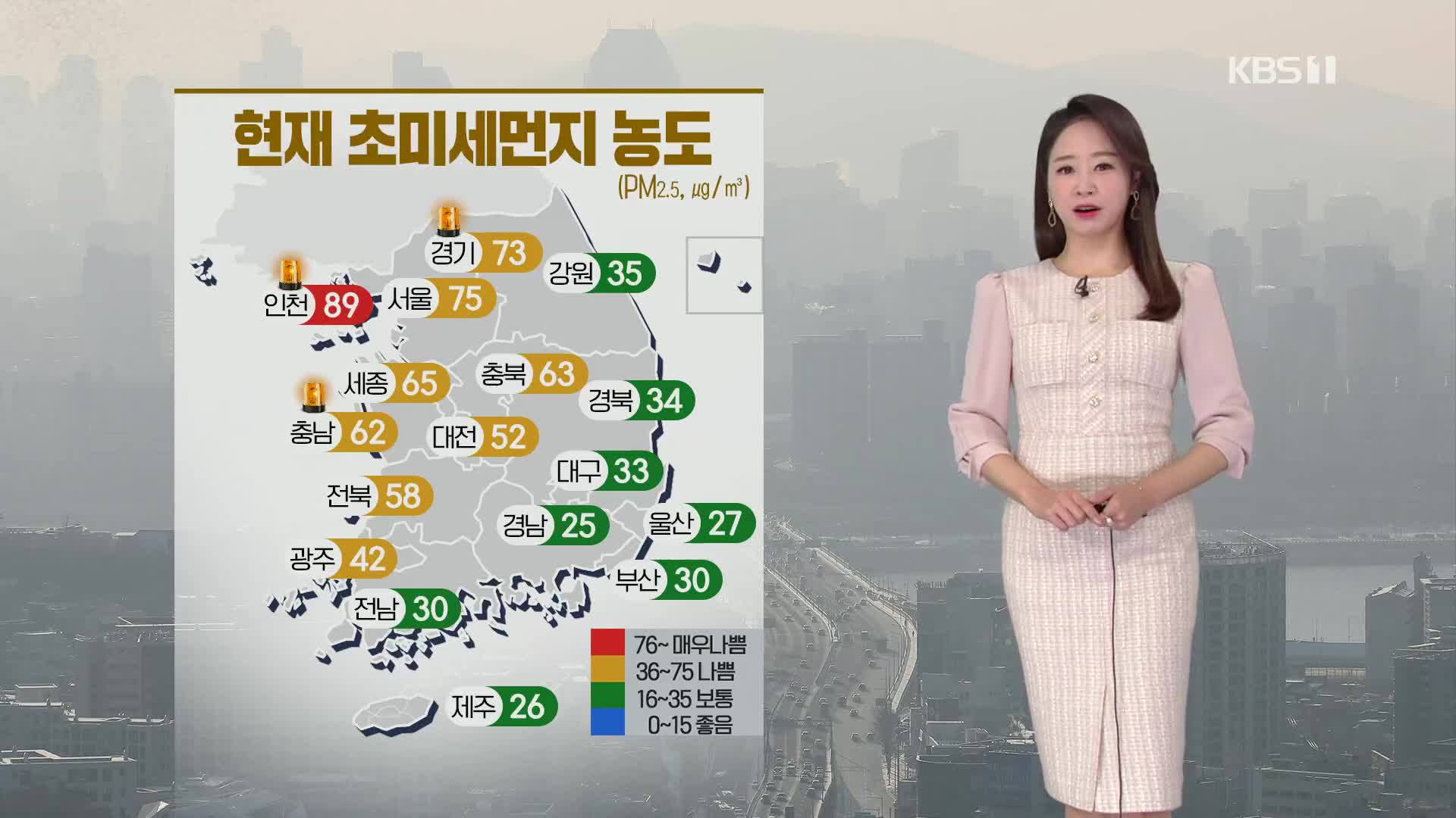 [오후날씨 꿀팁] 주말에도 미세먼지 농도 ‘나쁨’