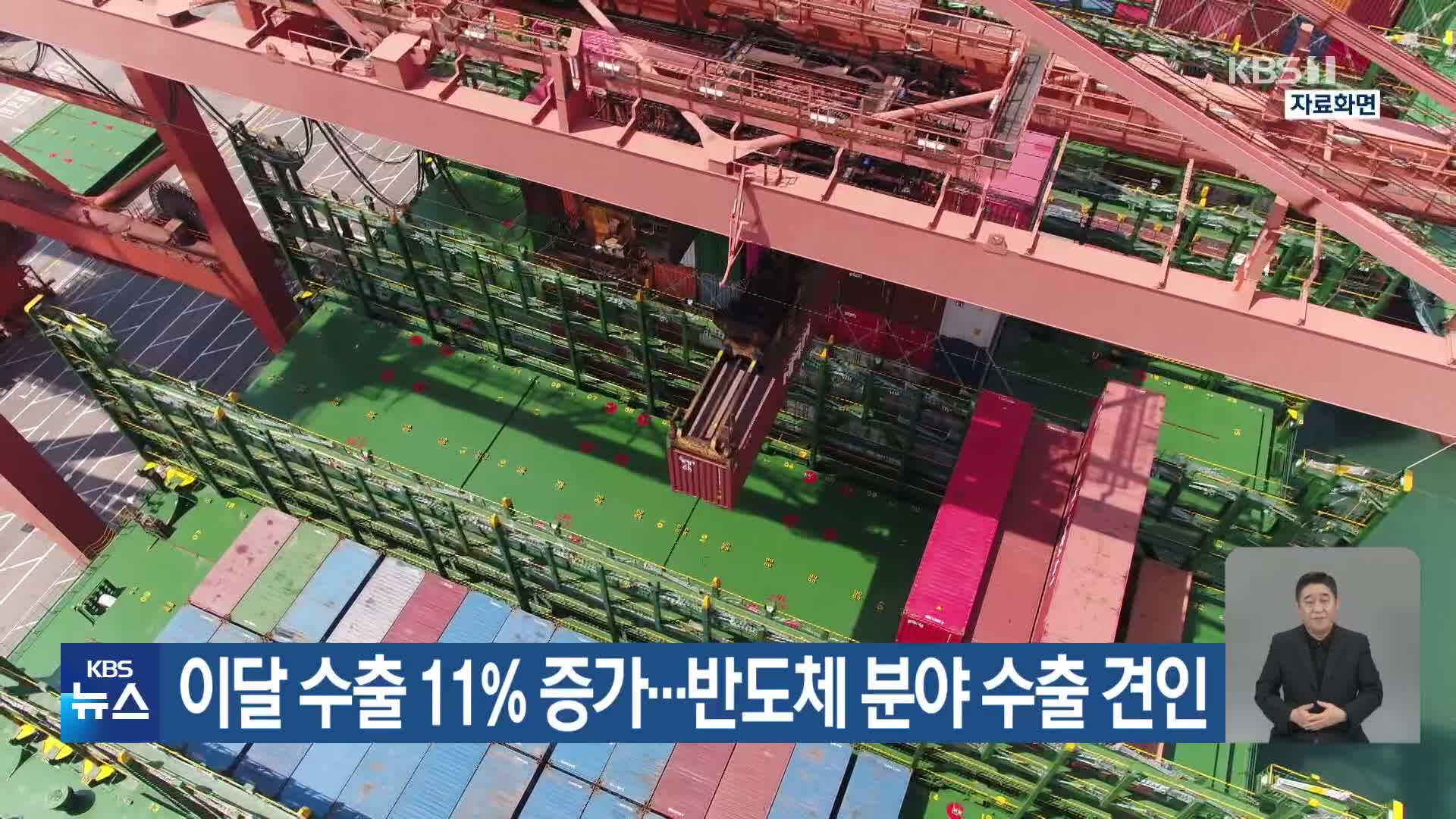 이달 수출 11% 증가…반도체 분야 수출 견인