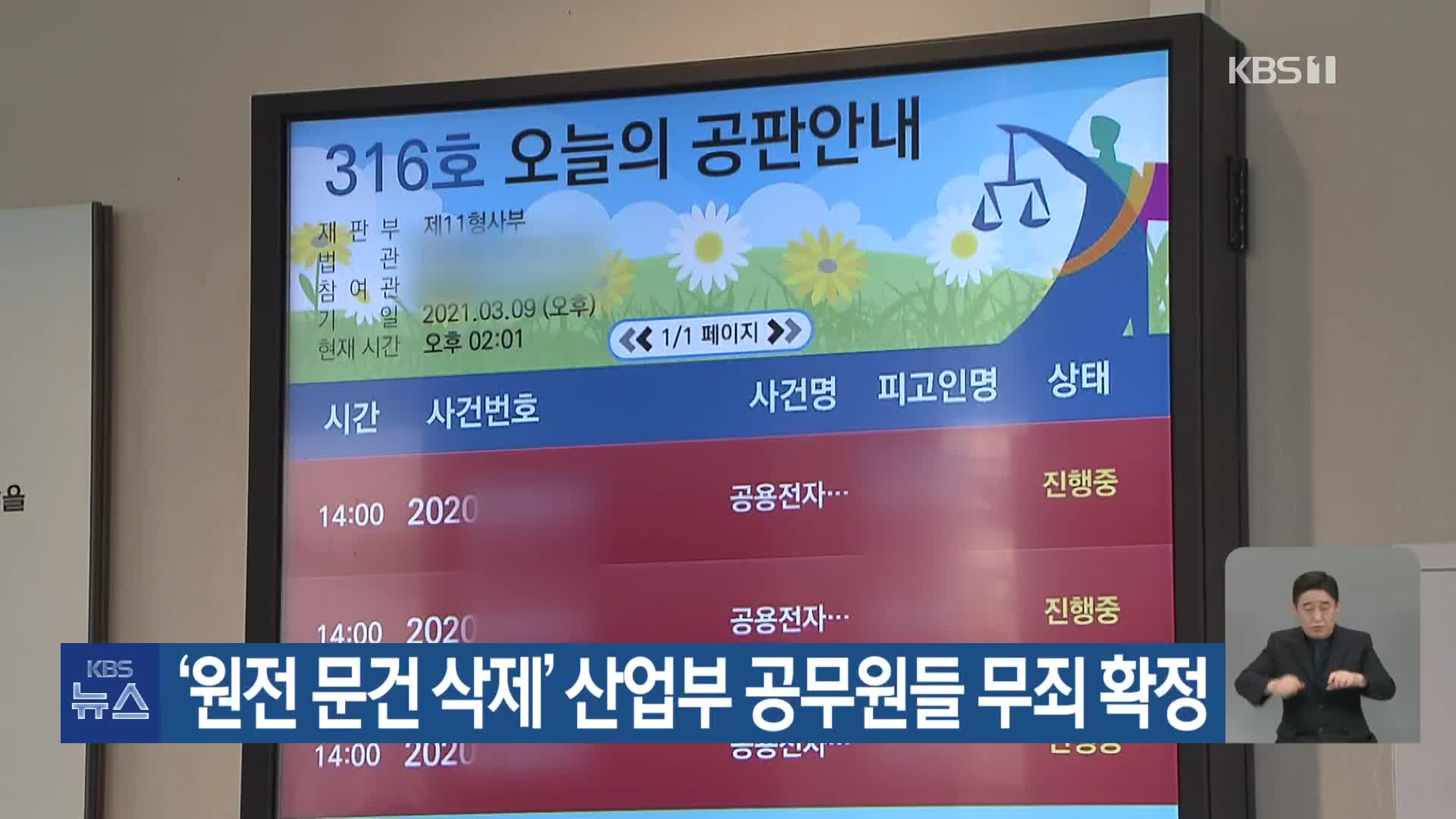 ‘원전 문건 삭제’ 산업부 공무원들 무죄 확정