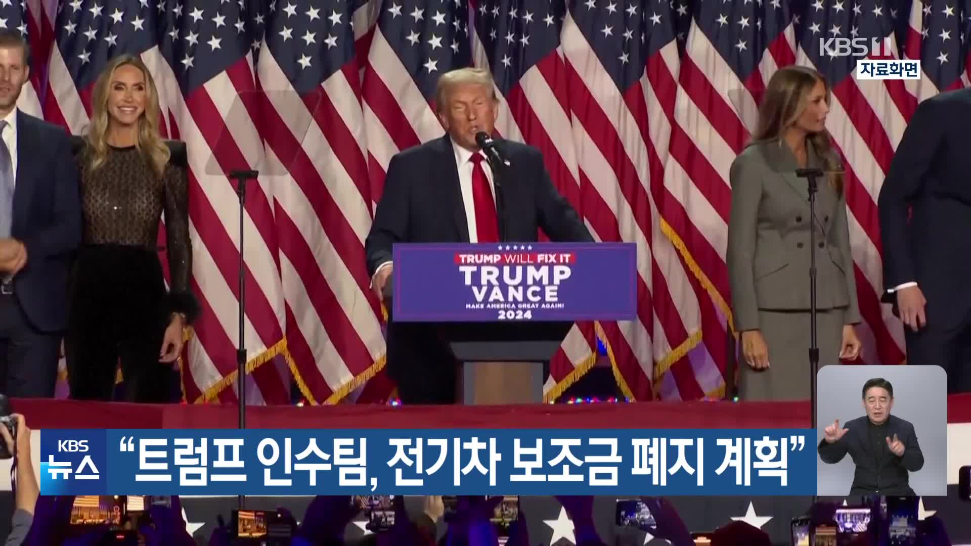 “트럼프 인수팀, 전기차 보조금 폐지 계획”