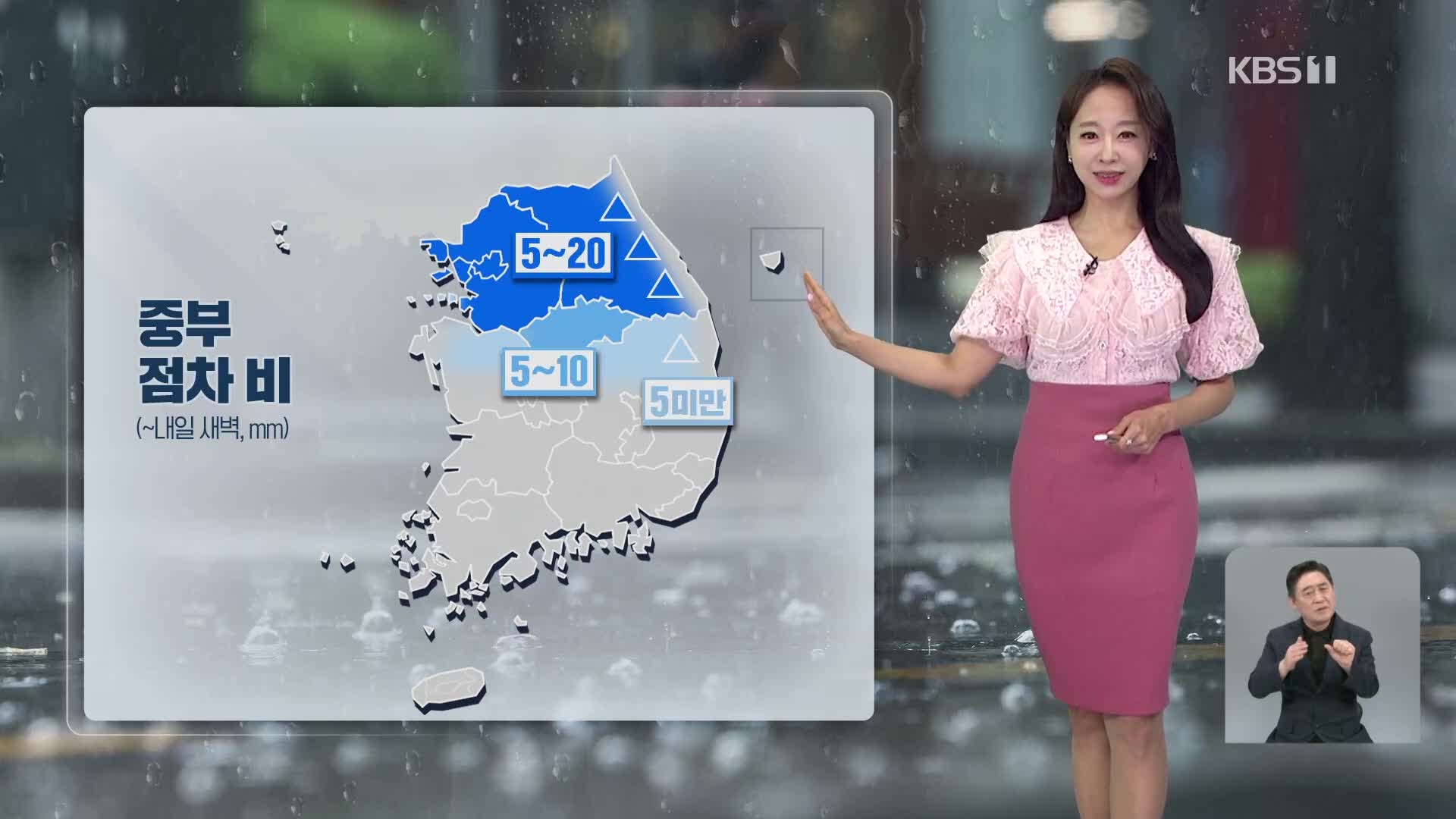 [오후날씨 꿀팁] 중부, 점차 비…내일, 기온 크게 올라요
