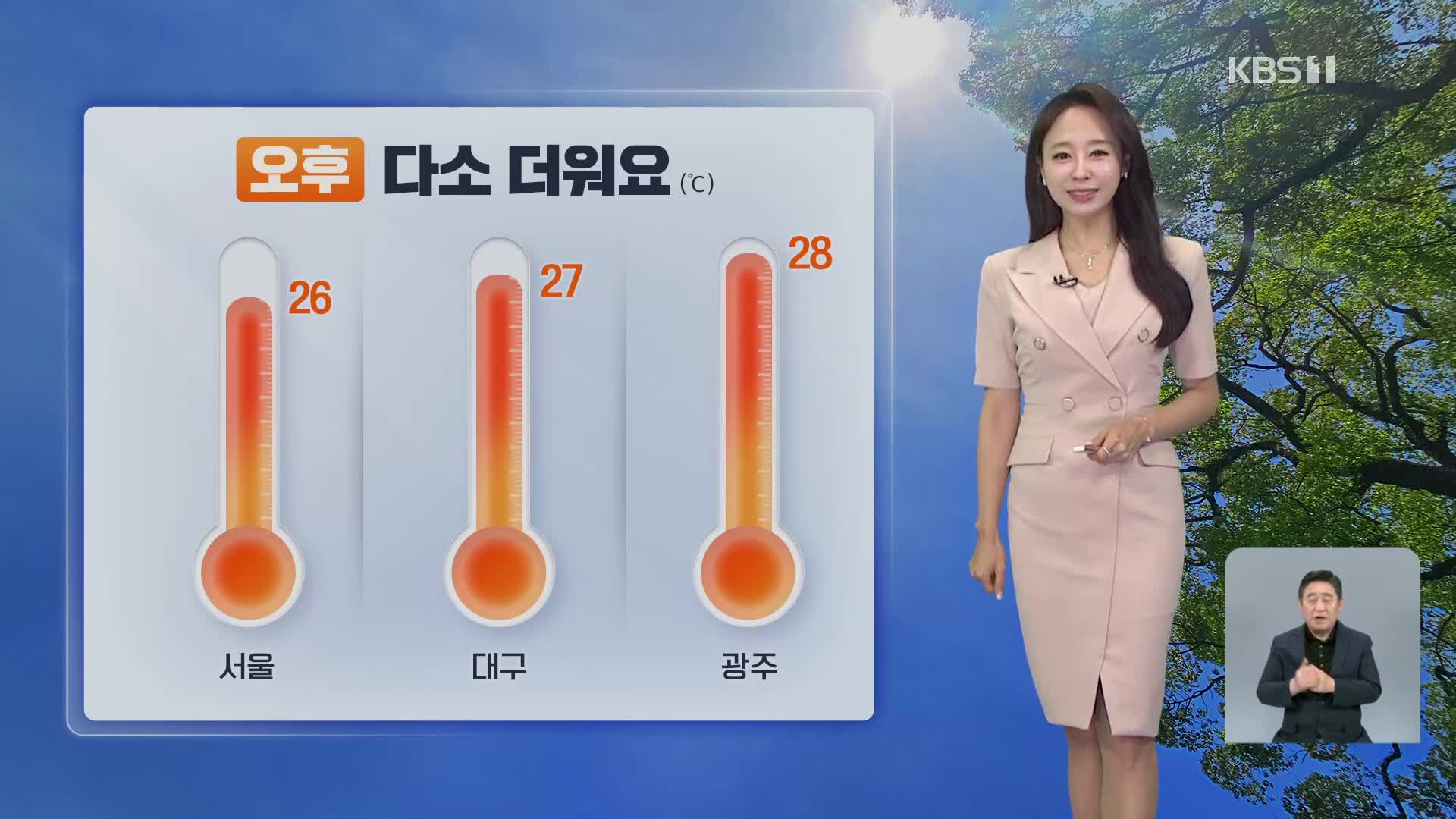 [오후날씨 꿀팁] 오후엔 다소 더워요…내일, 기온 더 올라