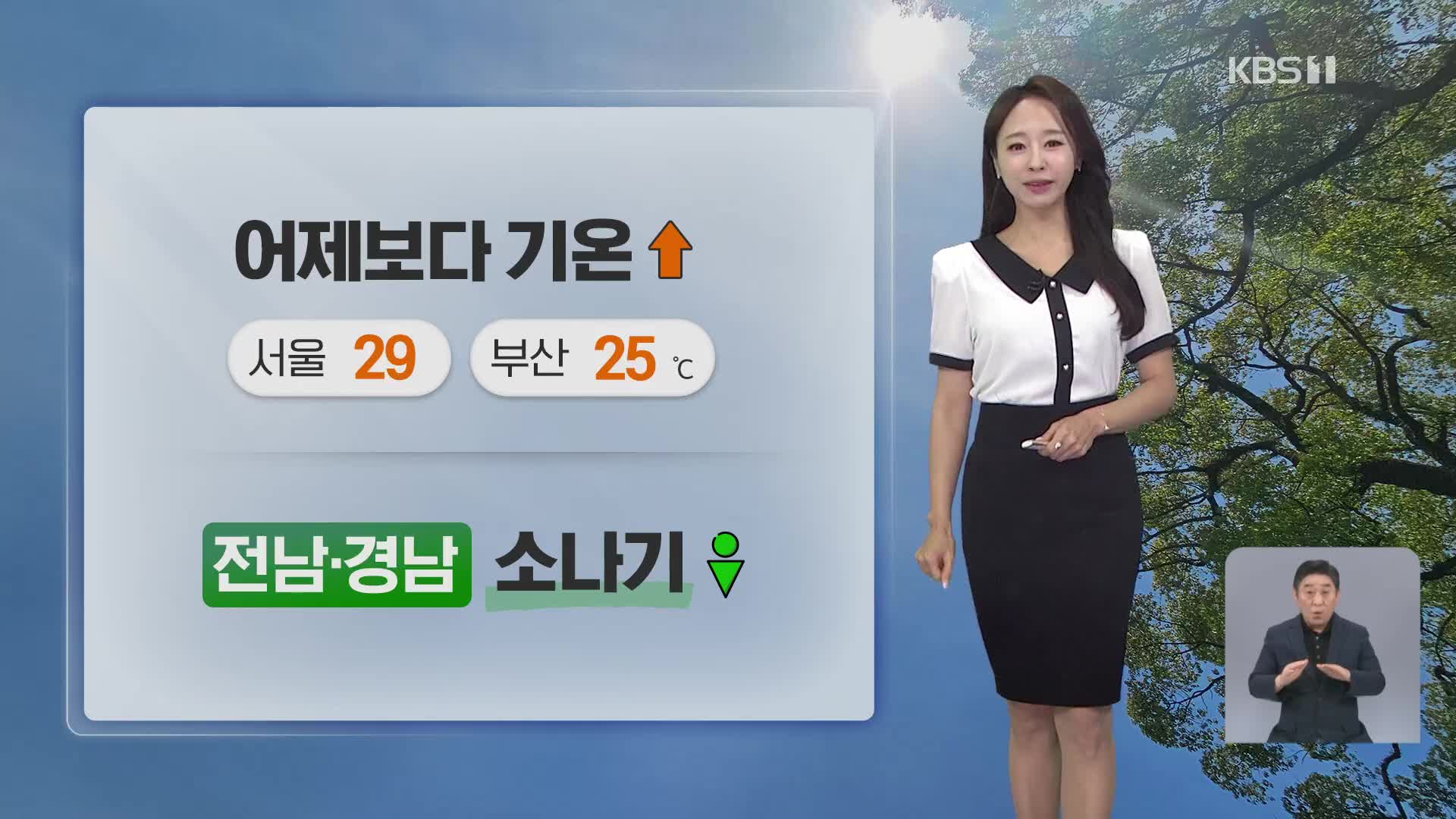 [오후날씨 꿀팁] 어제보다 기온 더 올라요…주말, 더위 계속