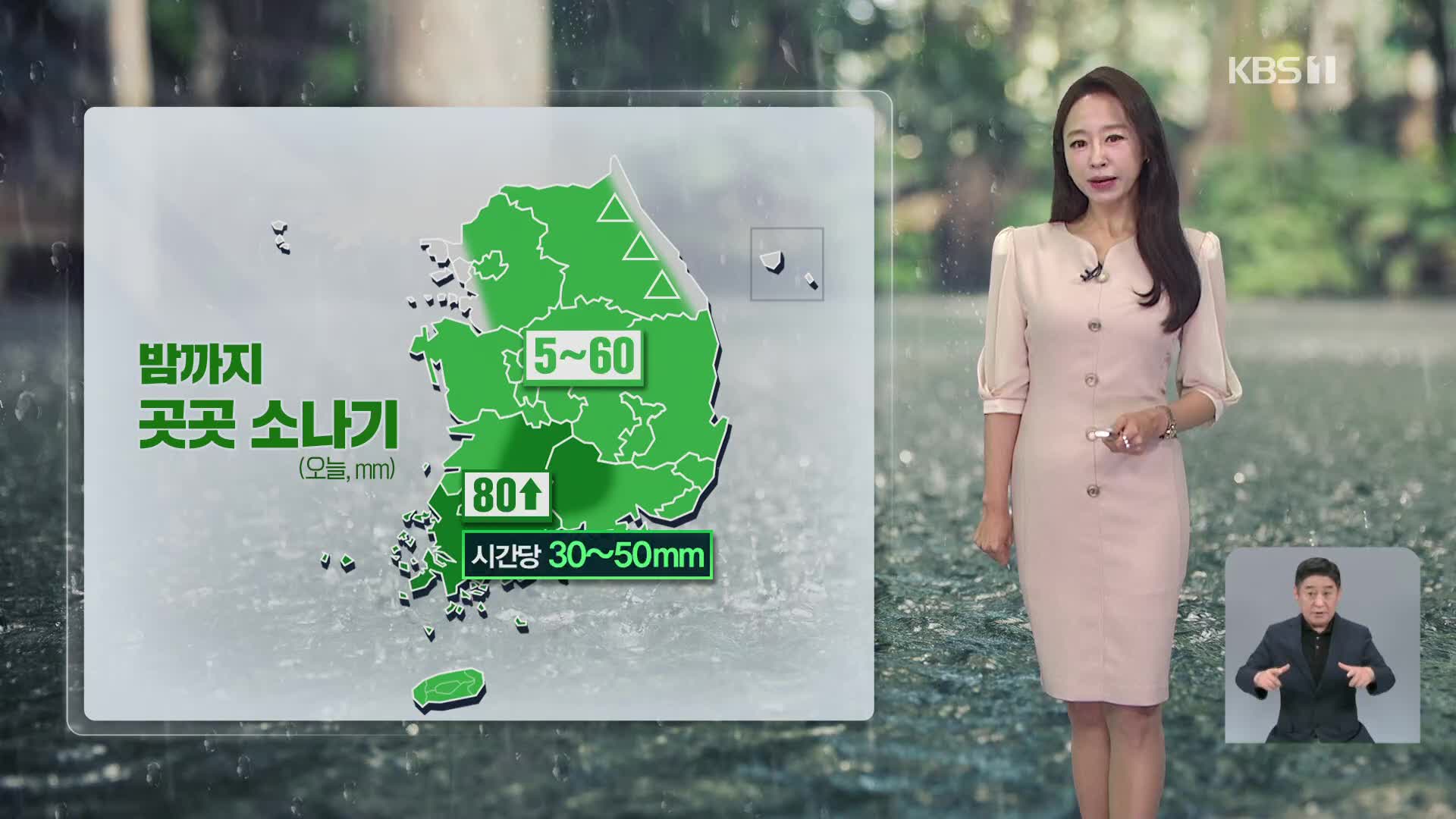 [오후날씨 꿀팁] 다시 폭염…밤까지 곳곳 강한 소나기