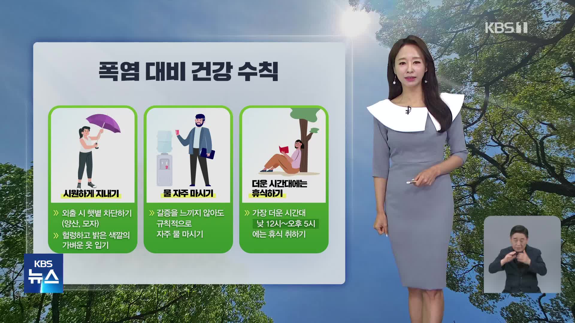 [오후날씨 꿀팁] 주말, 극심한 폭염…남해안, 너울 주의
