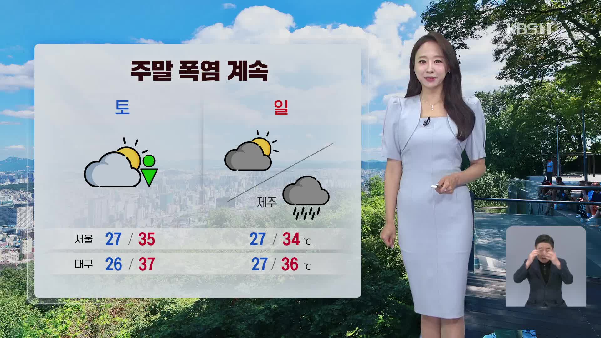 [오후날씨 꿀팁] 주말에도 폭염 이어져요…해안가 너울 주의