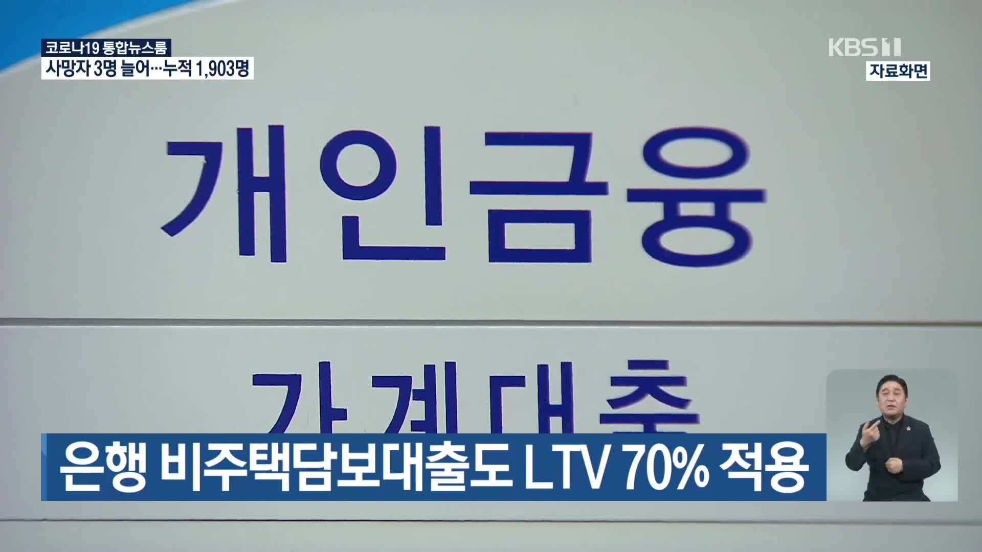 은행 비주택담보대출도 LTV 70% 적용