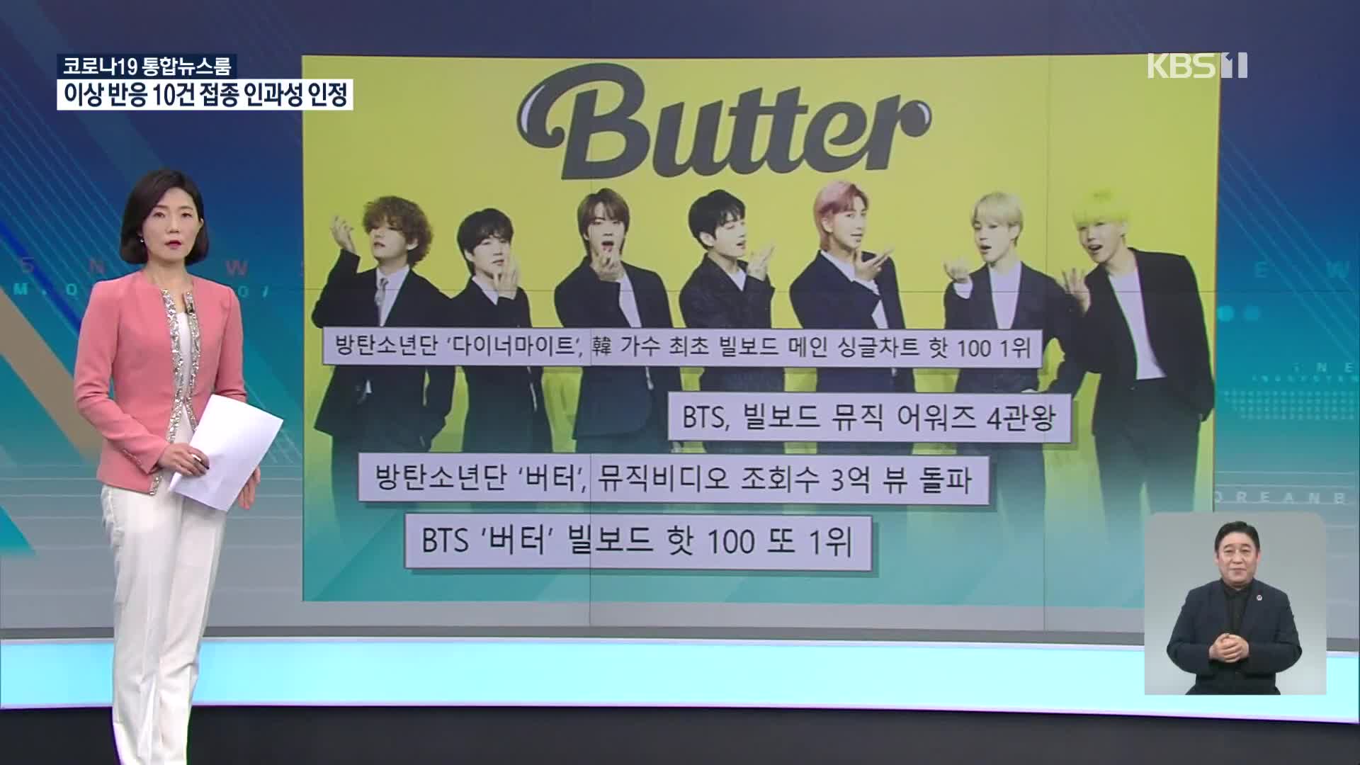 BTS ‘버터’ 빌보드 2주 연속 녹였다…핫100 또 1위