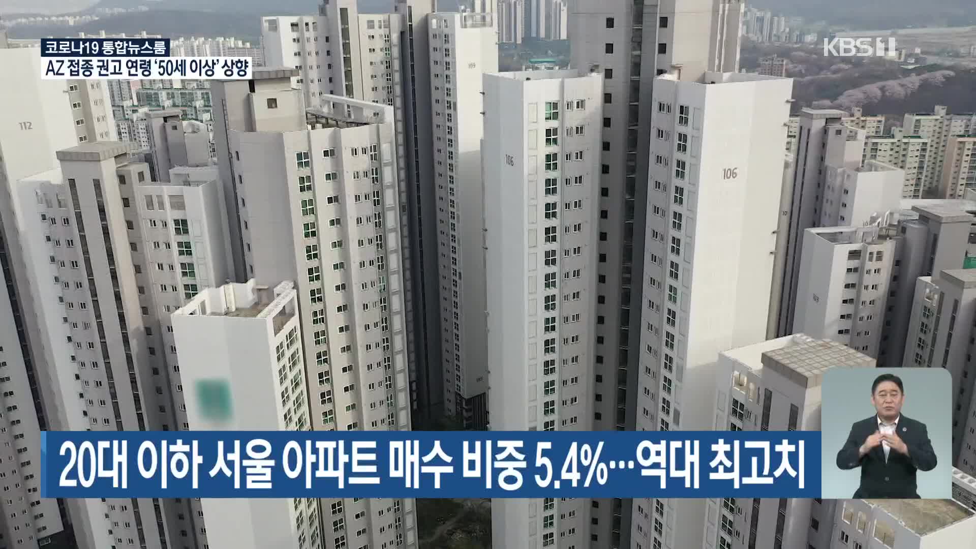 20대 이하 서울 아파트 매수 비중 5.4%…역대 최고치