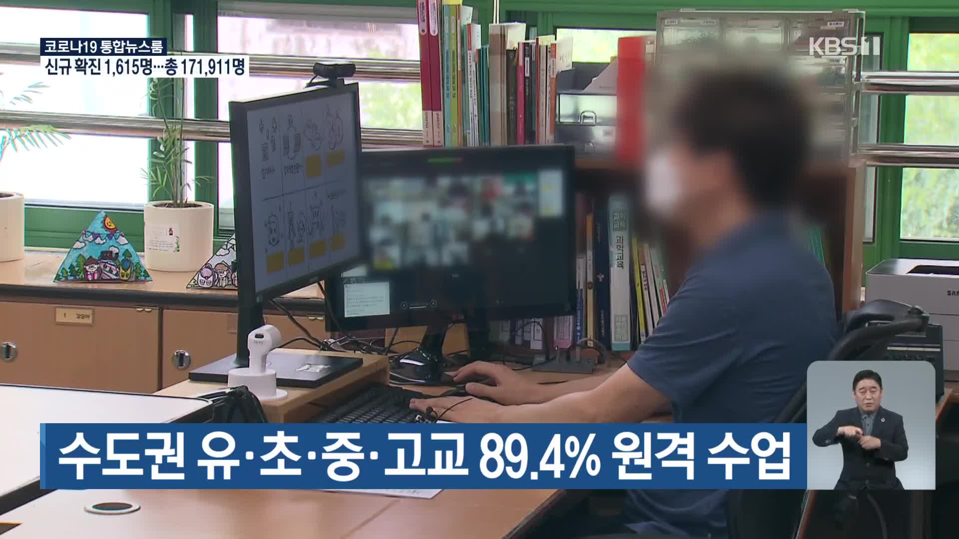 수도권 유·초·중·고교 89.4% 원격 수업