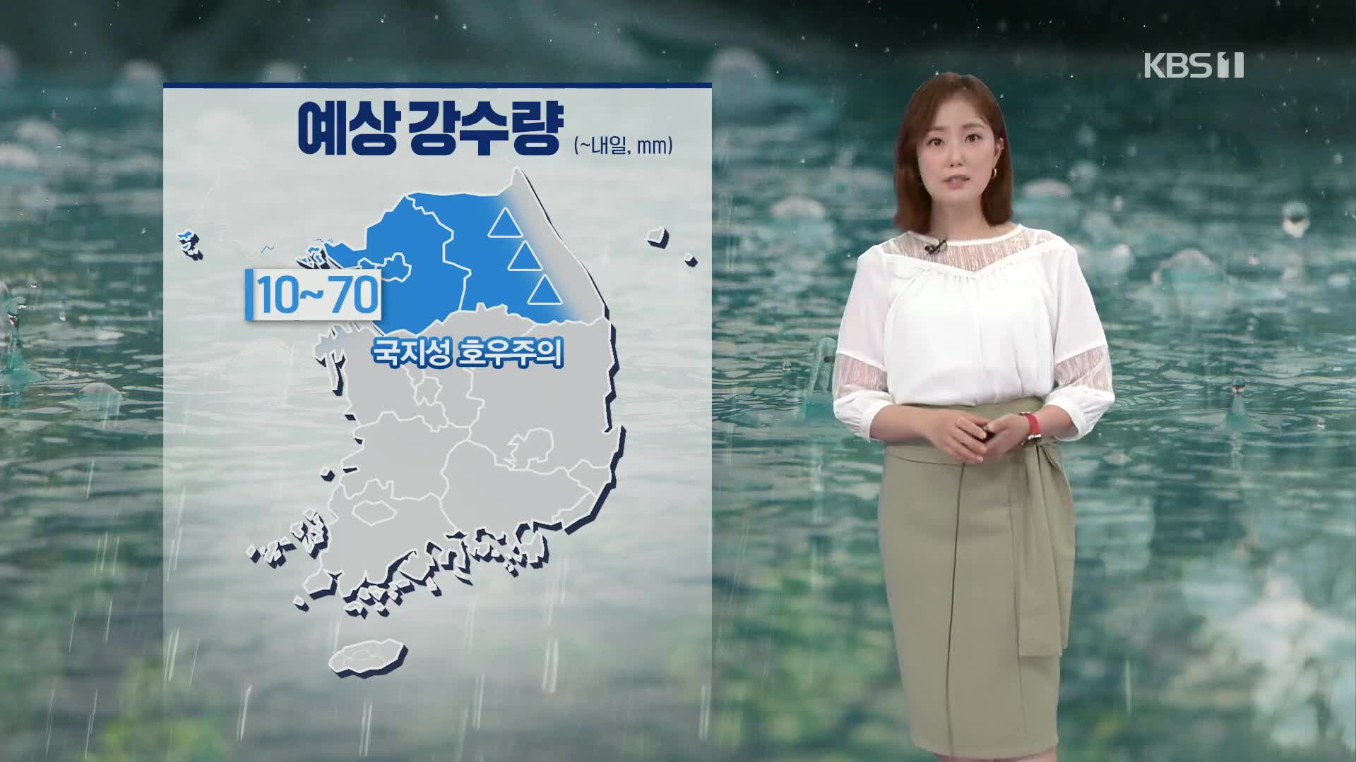 [퇴근길 날씨] 내일 새벽까지 중부 일부 비…이후에도 소나기