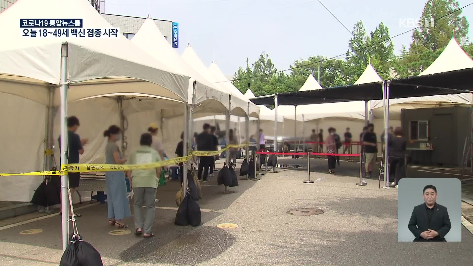 코로나19 신규 확진자 1,882명…18∼49세 백신 접종 시작