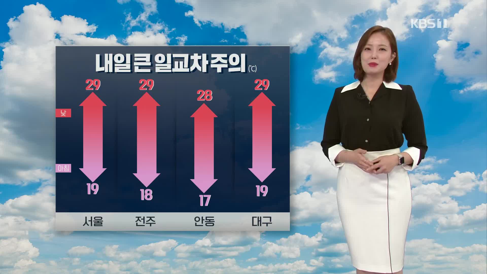 [퇴근길 날씨] 내일 전국 맑지만 큰 일교차 주의