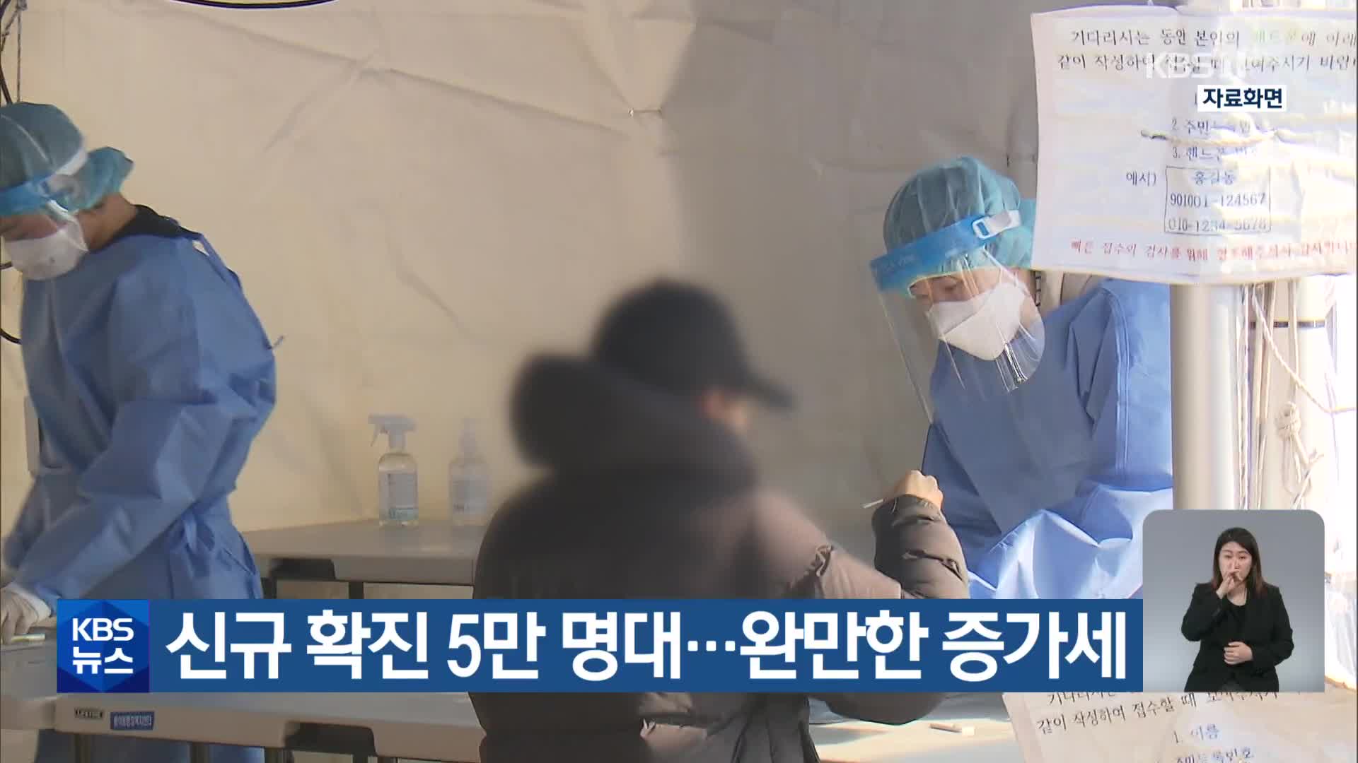 신규 확진 5만 명대…완만한 증가세