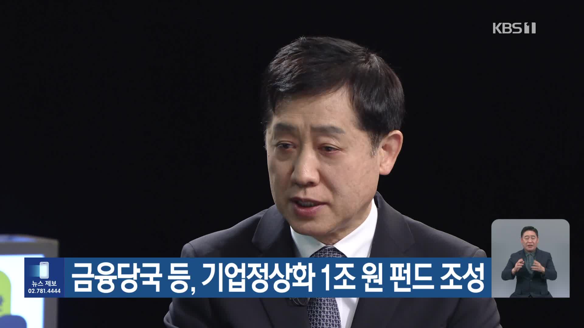 금융당국 등, 기업정상화 1조 원 펀드 조성