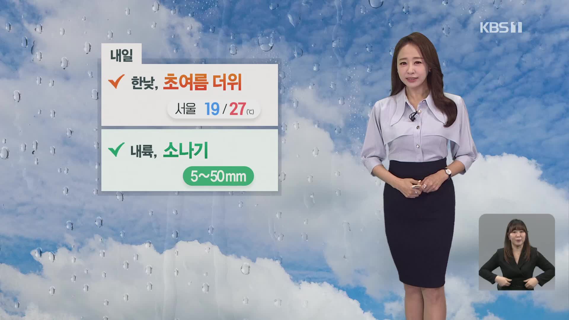 밤까지 강한 소나기…내일도 중부·영남 소나기 [뉴스5 날씨]