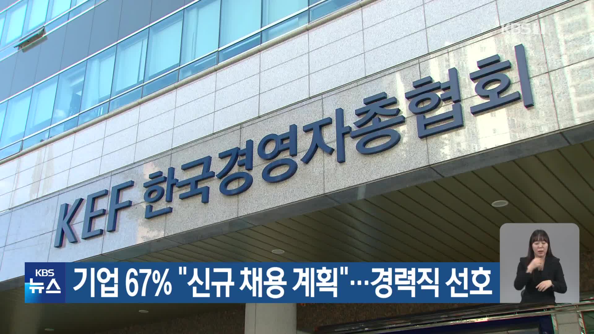 기업 67% “신규 채용 계획”…경력직 선호