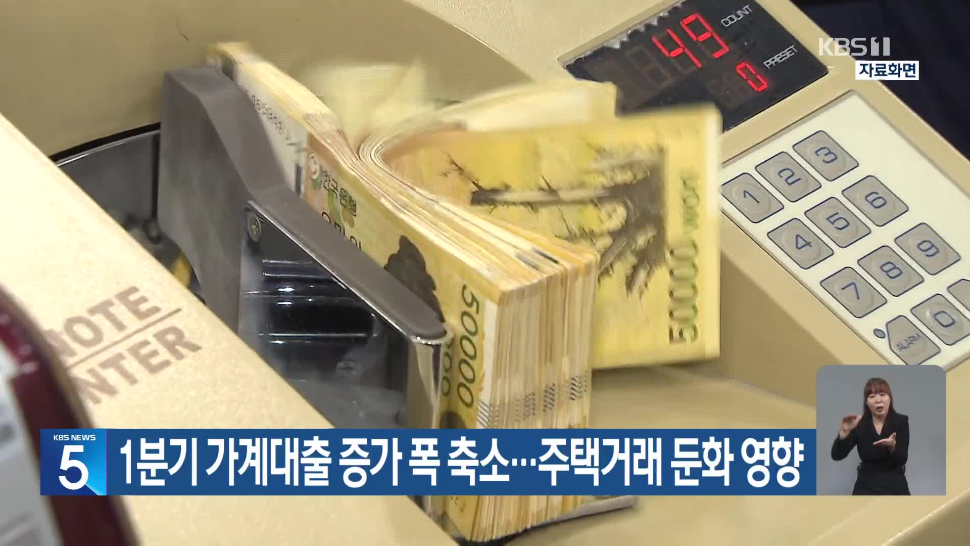 1분기 가계대출 증가 폭 축소…주택거래 둔화 영향