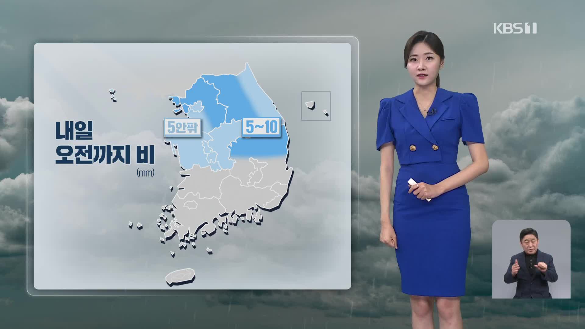 [퇴근길 날씨] 내일 비 그치고 기온 올라